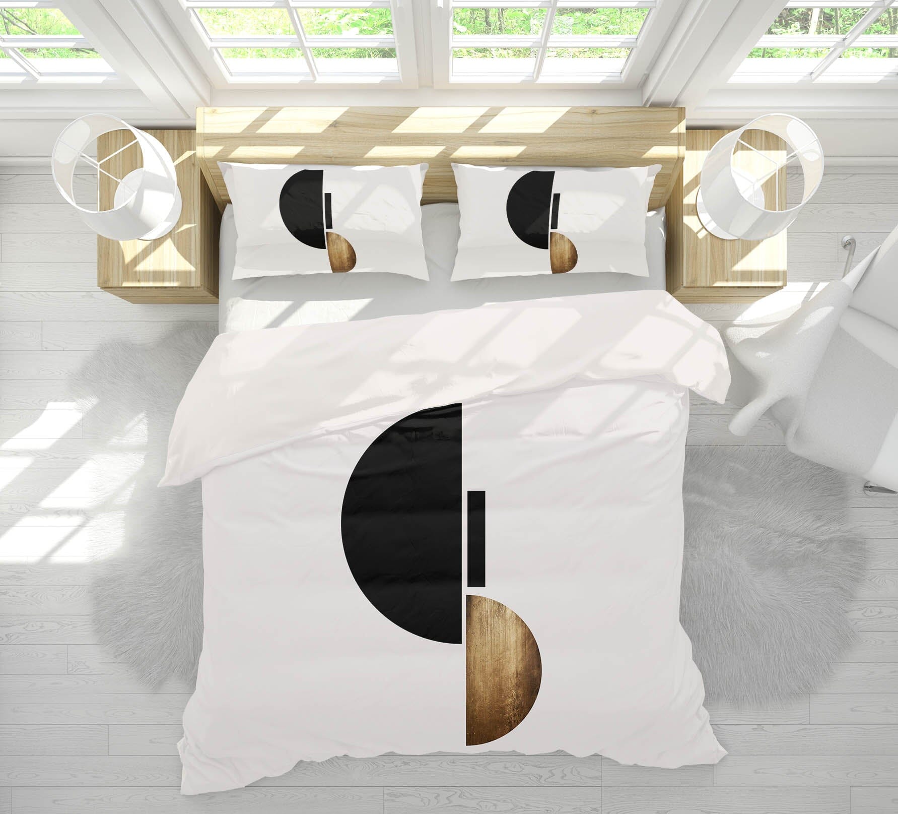3D Black Semicircle 210 Boris Draschoff Bedding Bed Pillowcases Quilt Quiet Covers AJ Creativity Home