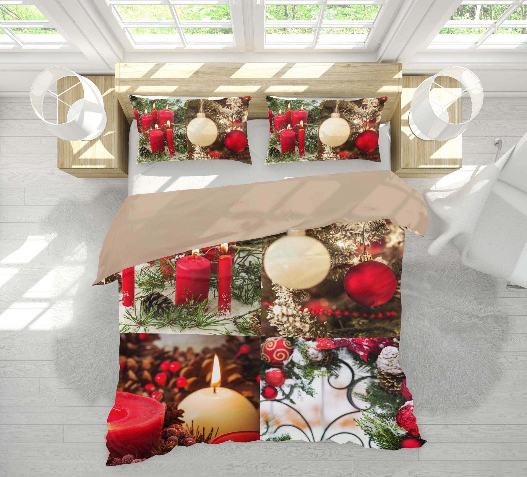 3D Red Candle 1039 Assaf Frank Bedding Bed Pillowcases Quilt Quiet Covers AJ Creativity Home