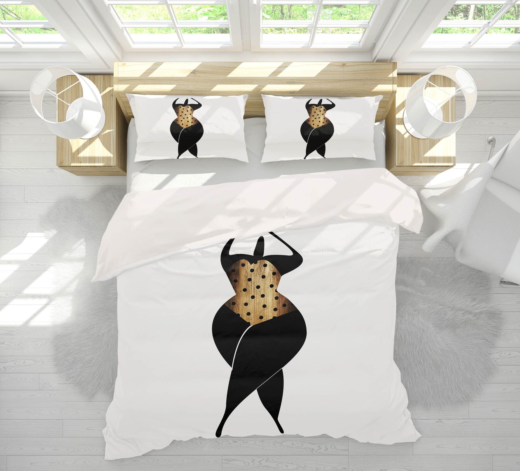 3D Black Dance Pattern 130 Boris Draschoff Bedding Bed Pillowcases Quilt Quiet Covers AJ Creativity Home