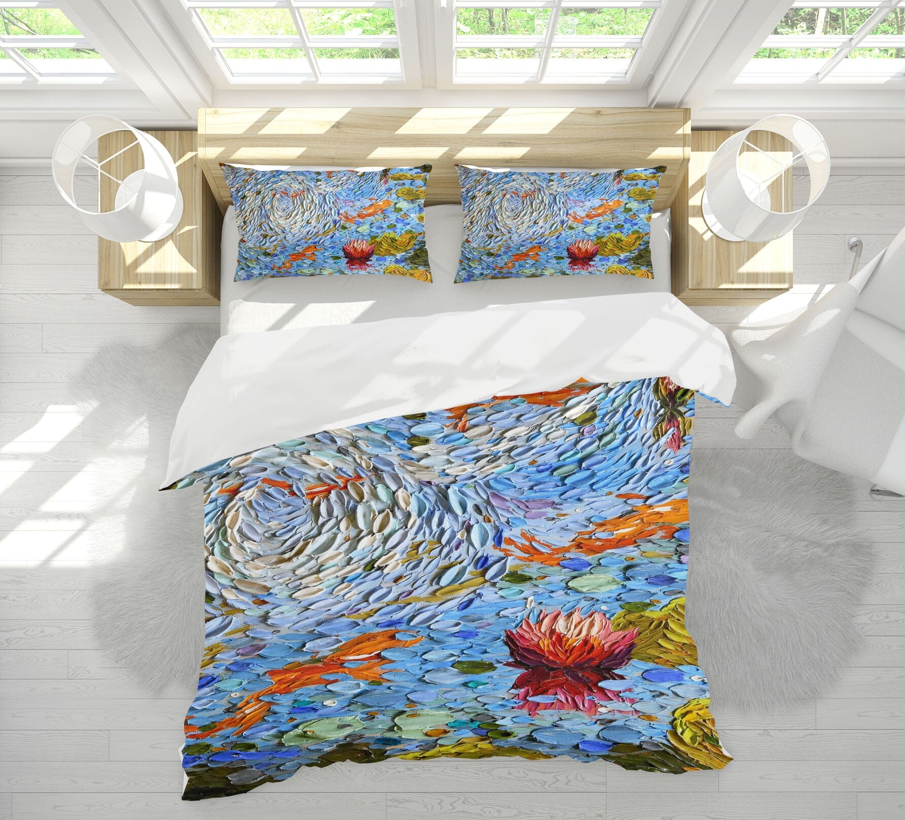 3D Lotus Pond 2113 Dena Tollefson bedding Bed Pillowcases Quilt Quiet Covers AJ Creativity Home