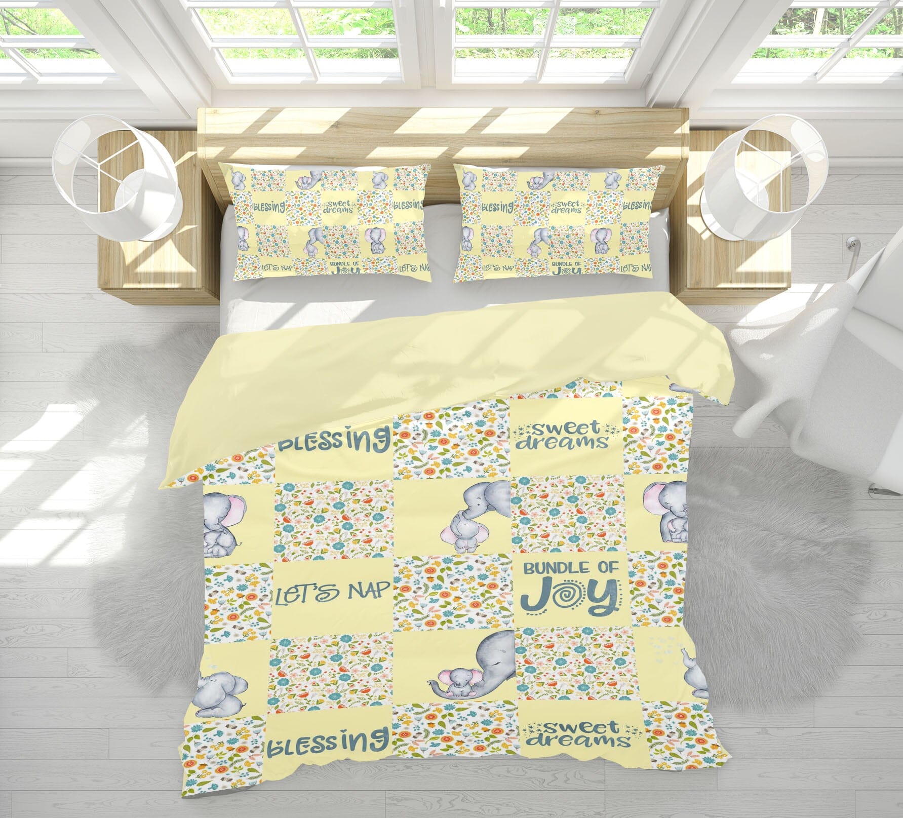 3D Elephant Pattern 239 Uta Naumann Bedding Bed Pillowcases Quilt Quiet Covers AJ Creativity Home