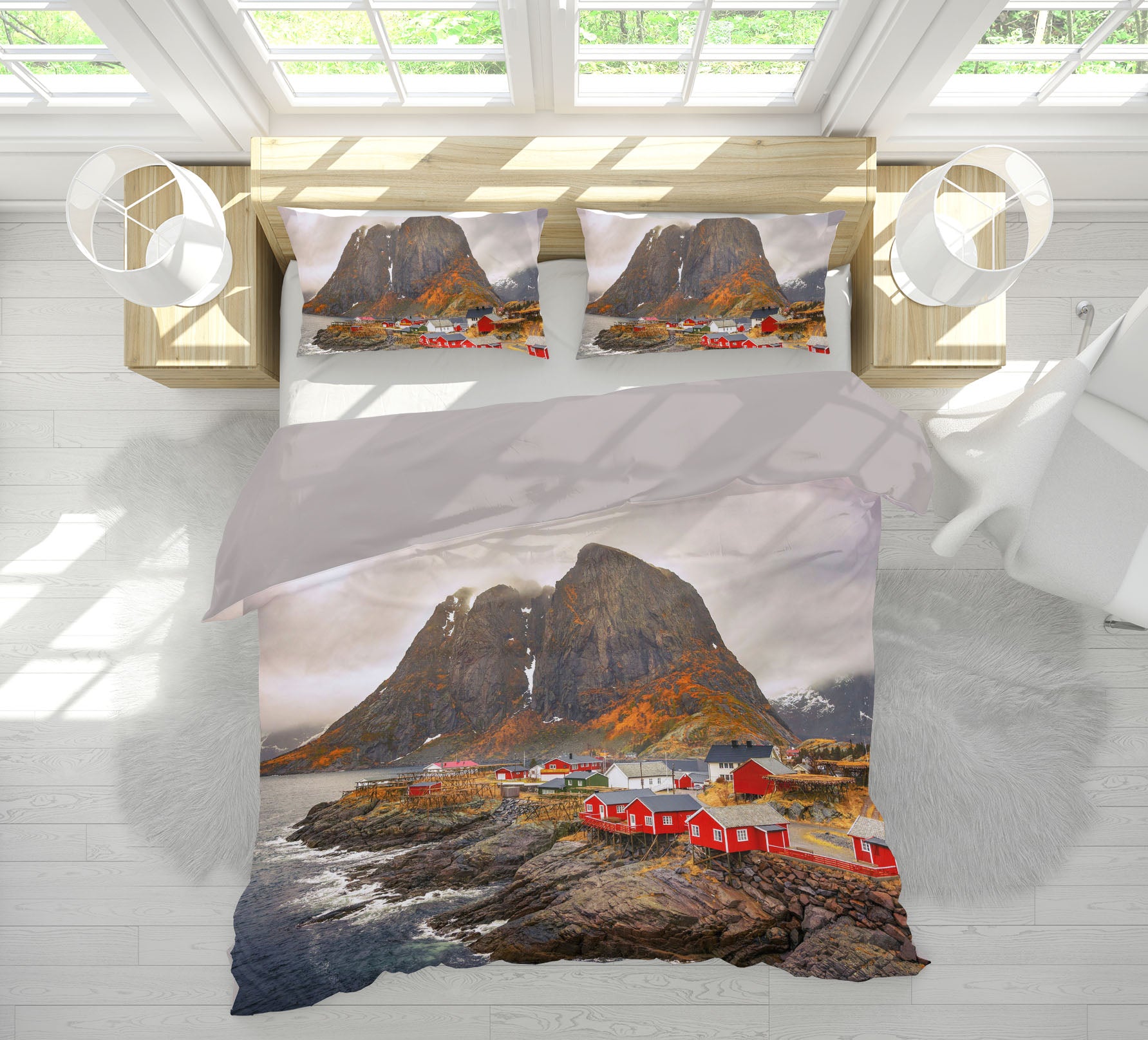 3D Reine Red Houses 102 Marco Carmassi Bedding Bed Pillowcases Quilt