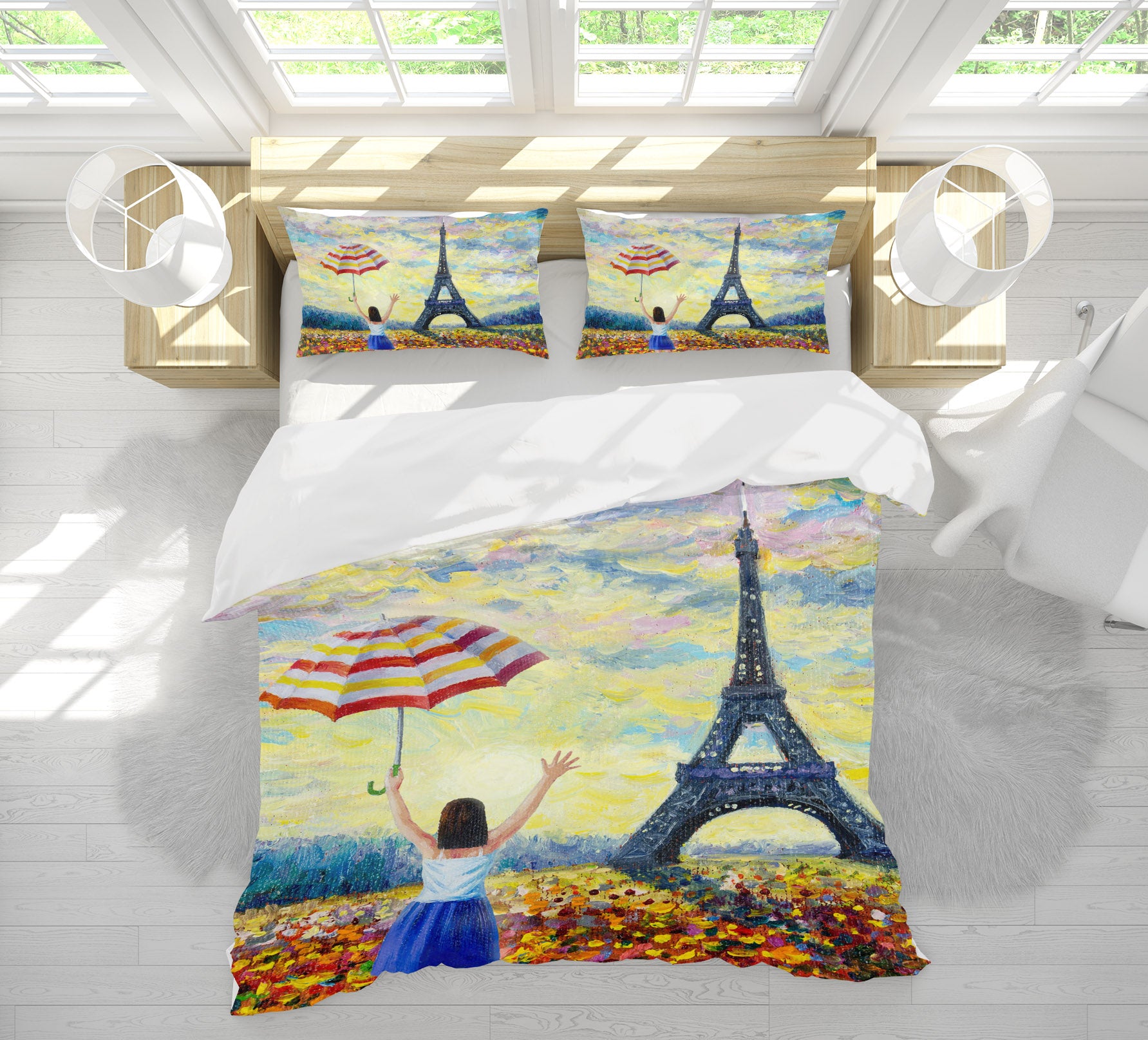 3D Eiffel Tower 60113 Bed Pillowcases Quilt