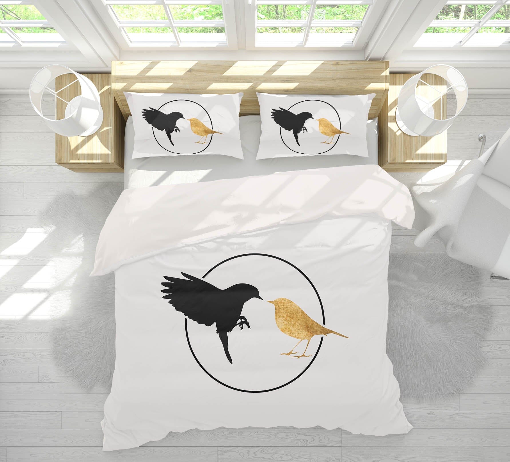 3D Golden Magpie 179 Boris Draschoff Bedding Bed Pillowcases Quilt Quiet Covers AJ Creativity Home