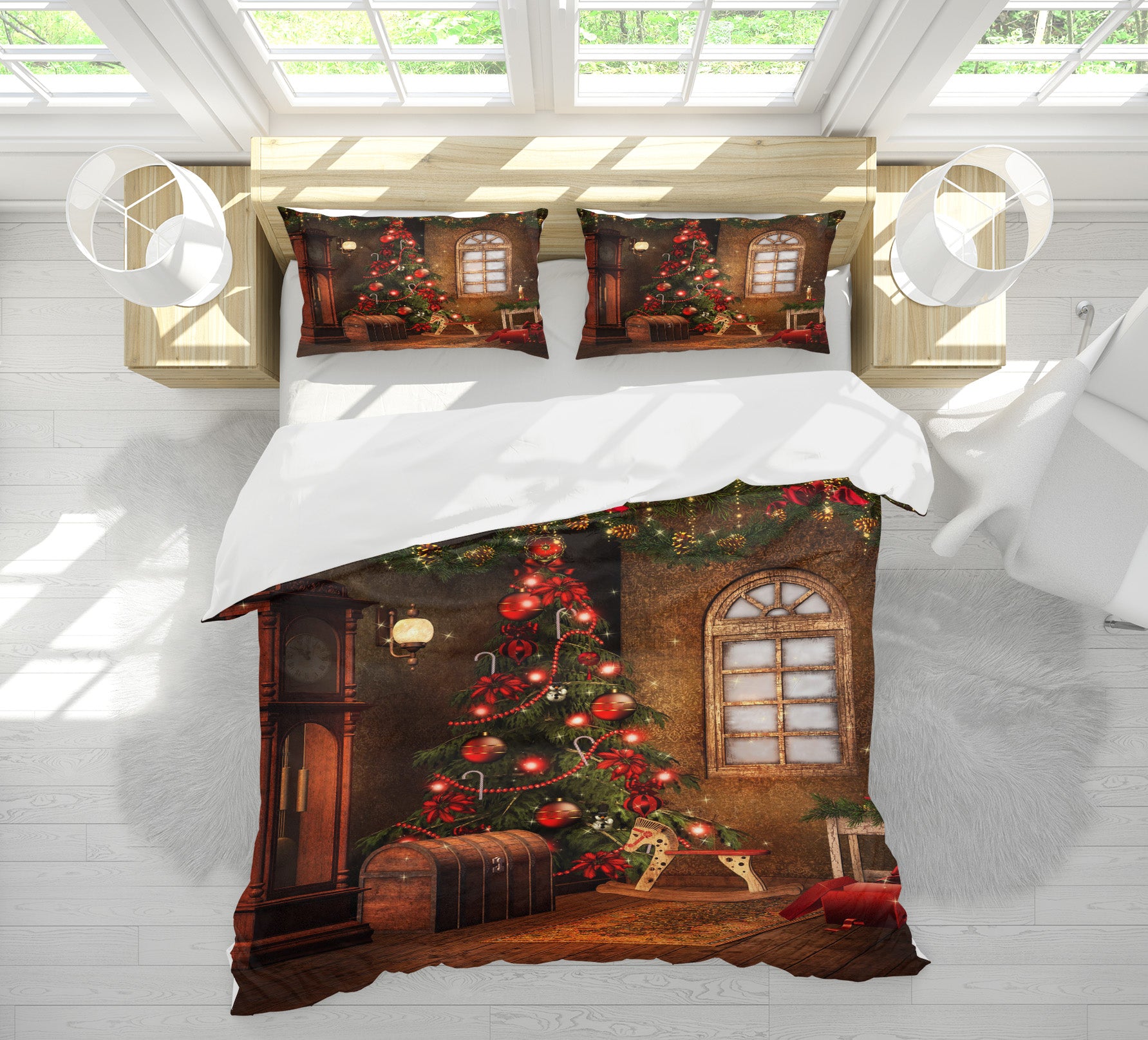 3D Tree 51071 Christmas Quilt Duvet Cover Xmas Bed Pillowcases