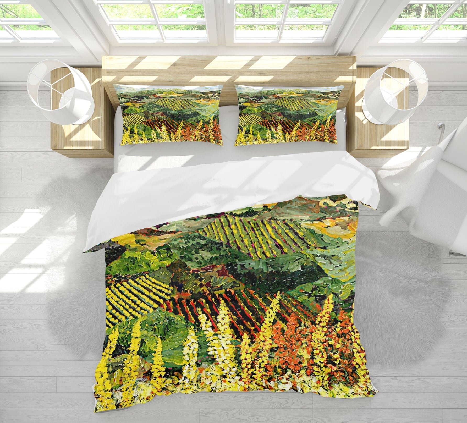 3D Flower Field 2006 Allan P. Friedlander Bedding Bed Pillowcases Quilt Quiet Covers AJ Creativity Home