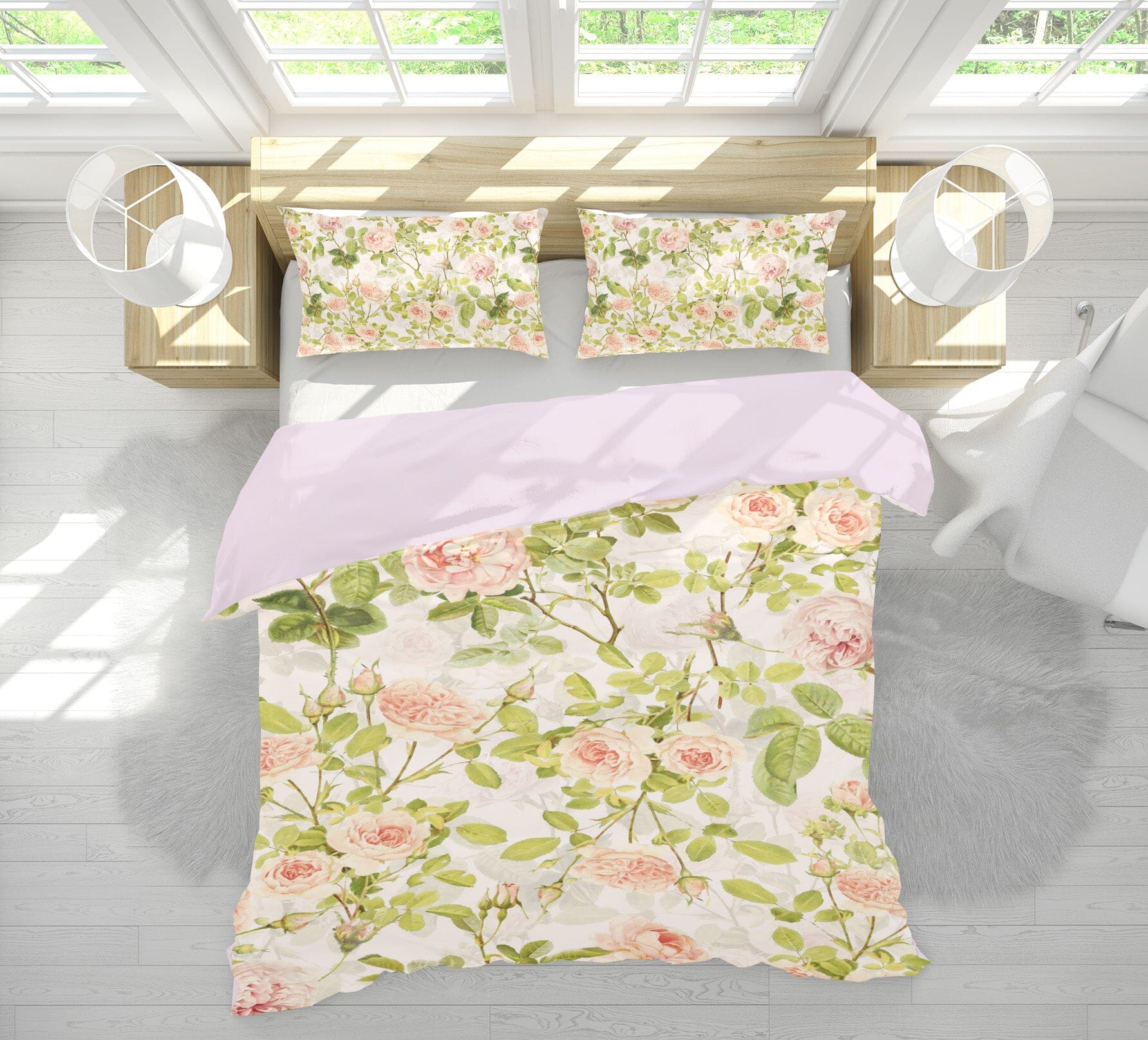 3D Peony Leaves 132 Uta Naumann Bedding Bed Pillowcases Quilt Quiet Covers AJ Creativity Home