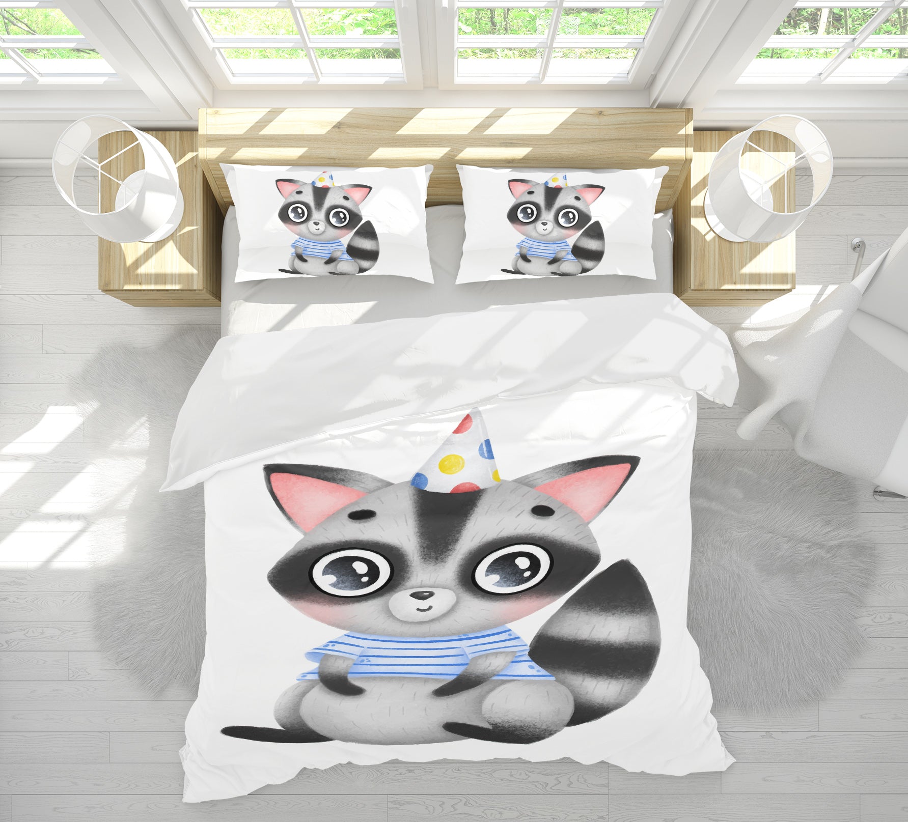3D Cartoon Civet Cat 58203 Bed Pillowcases Quilt