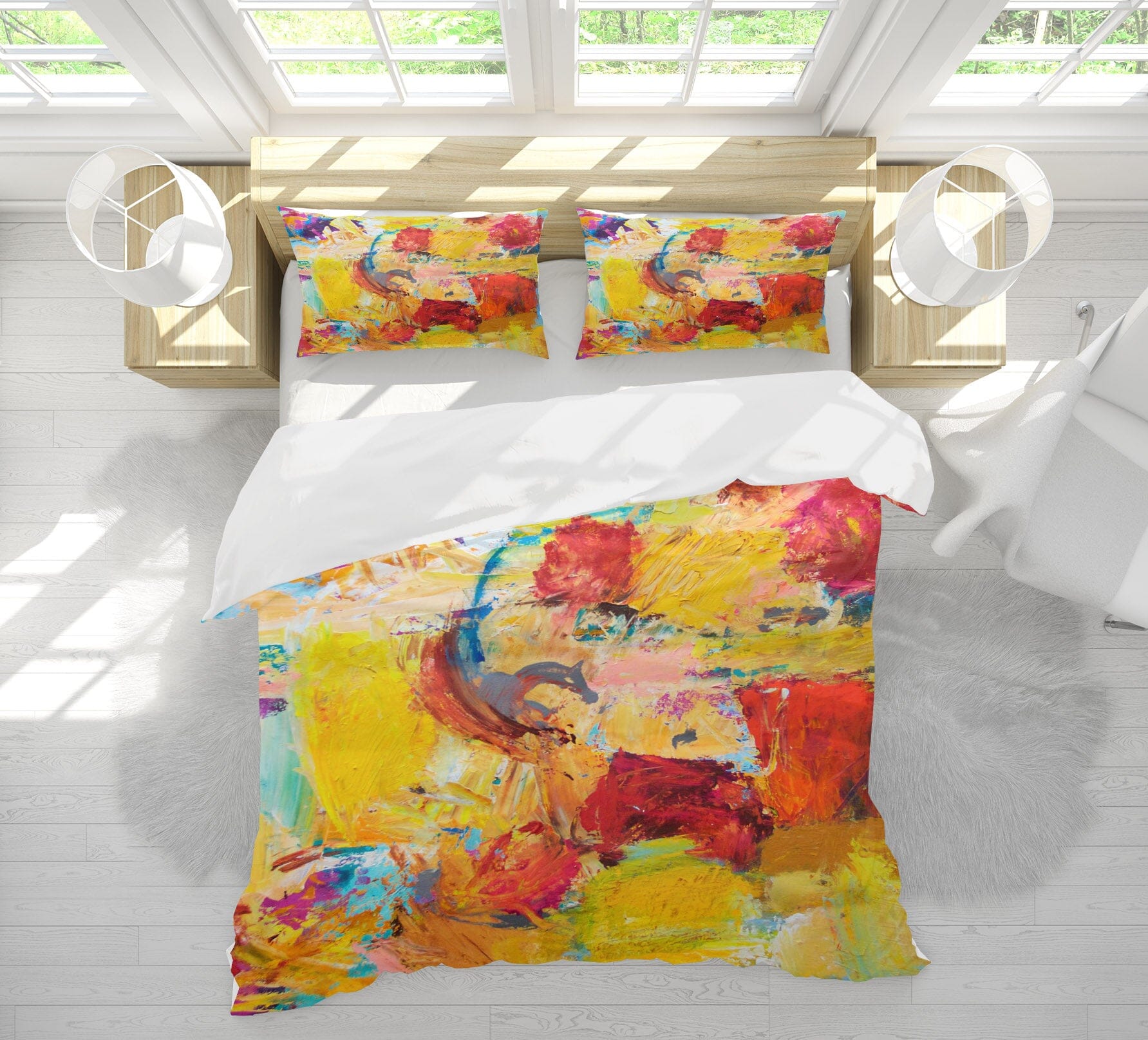 3D Red Paint 1120 Allan P. Friedlander Bedding Bed Pillowcases Quilt Quiet Covers AJ Creativity Home