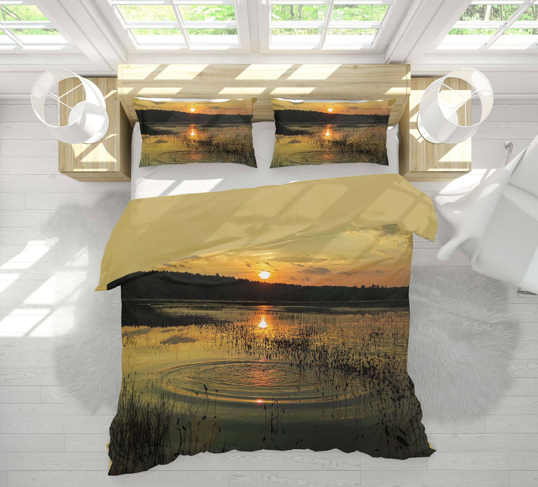 3D Golden Ring 1009 Jerry LoFaro bedding Bed Pillowcases Quilt Quiet Covers AJ Creativity Home