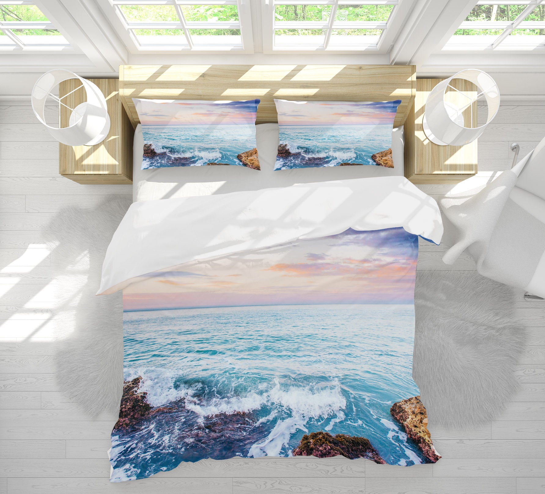 3D Waves 61031 Bed Pillowcases Quilt