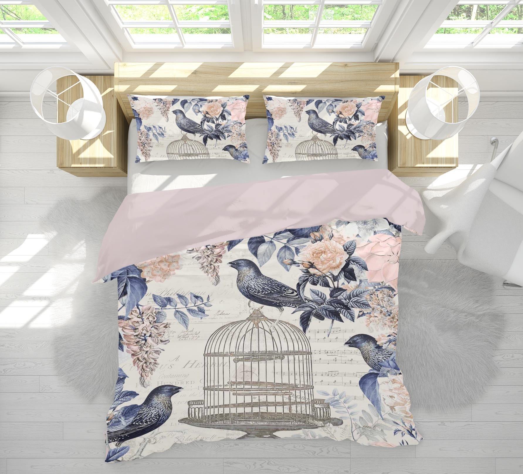 3D Bird Cage 2105 Andrea haase Bedding Bed Pillowcases Quilt Quiet Covers AJ Creativity Home