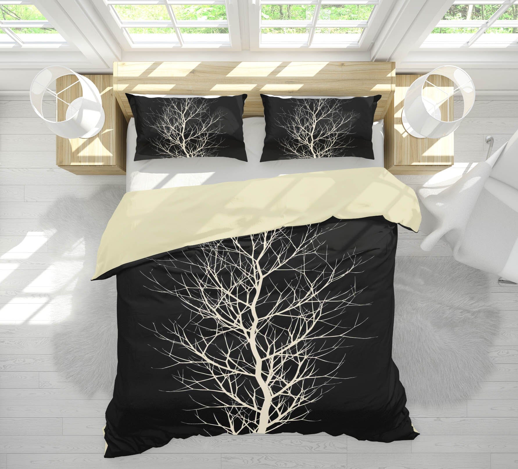 3D The White Tree 2122 Boris Draschoff Bedding Bed Pillowcases Quilt Quiet Covers AJ Creativity Home
