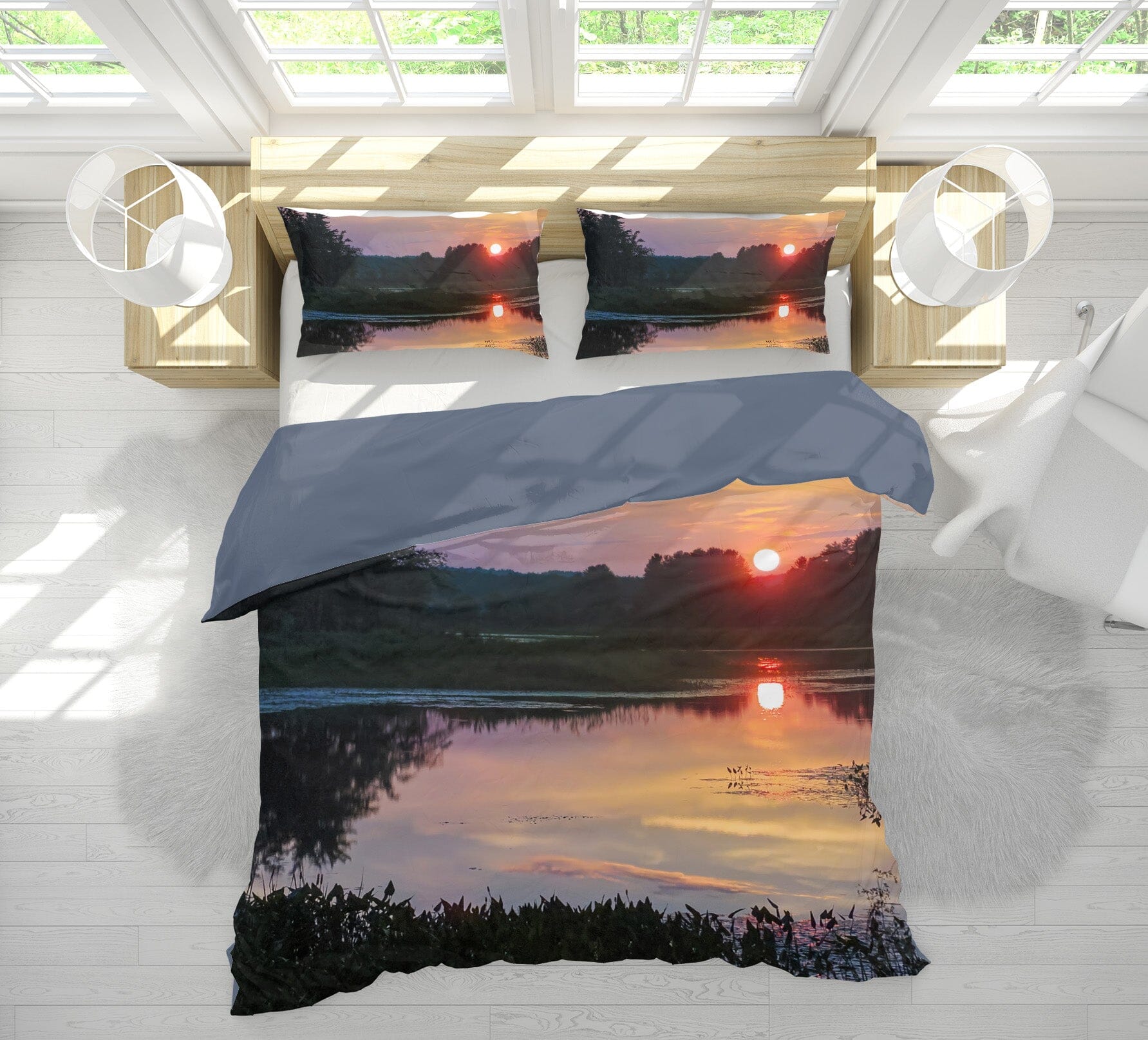 3D Sunset Marsh 1028 Jerry LoFaro bedding Bed Pillowcases Quilt Quiet Covers AJ Creativity Home