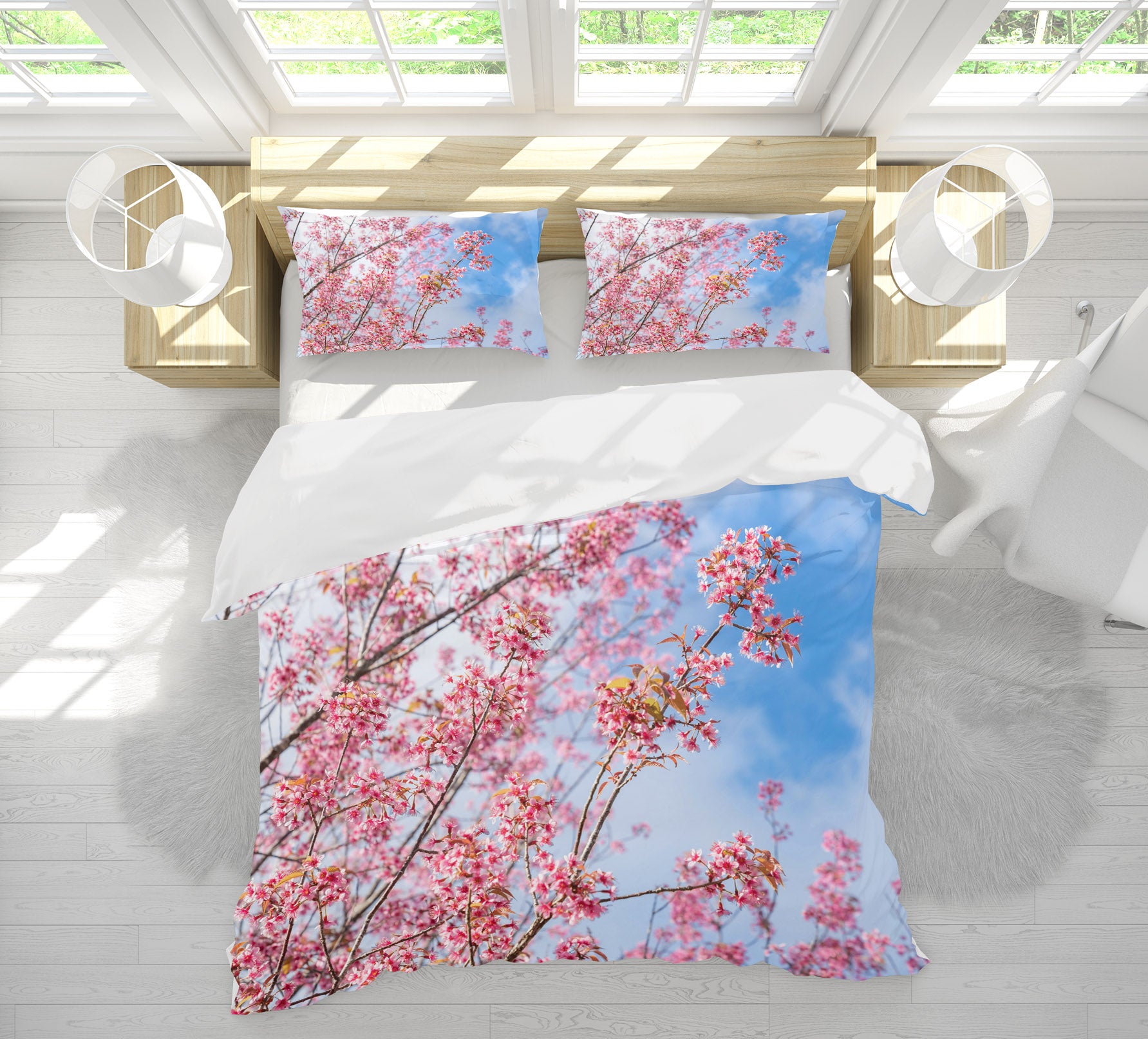 3D Peach Blossom Branch 61035 Bed Pillowcases Quilt