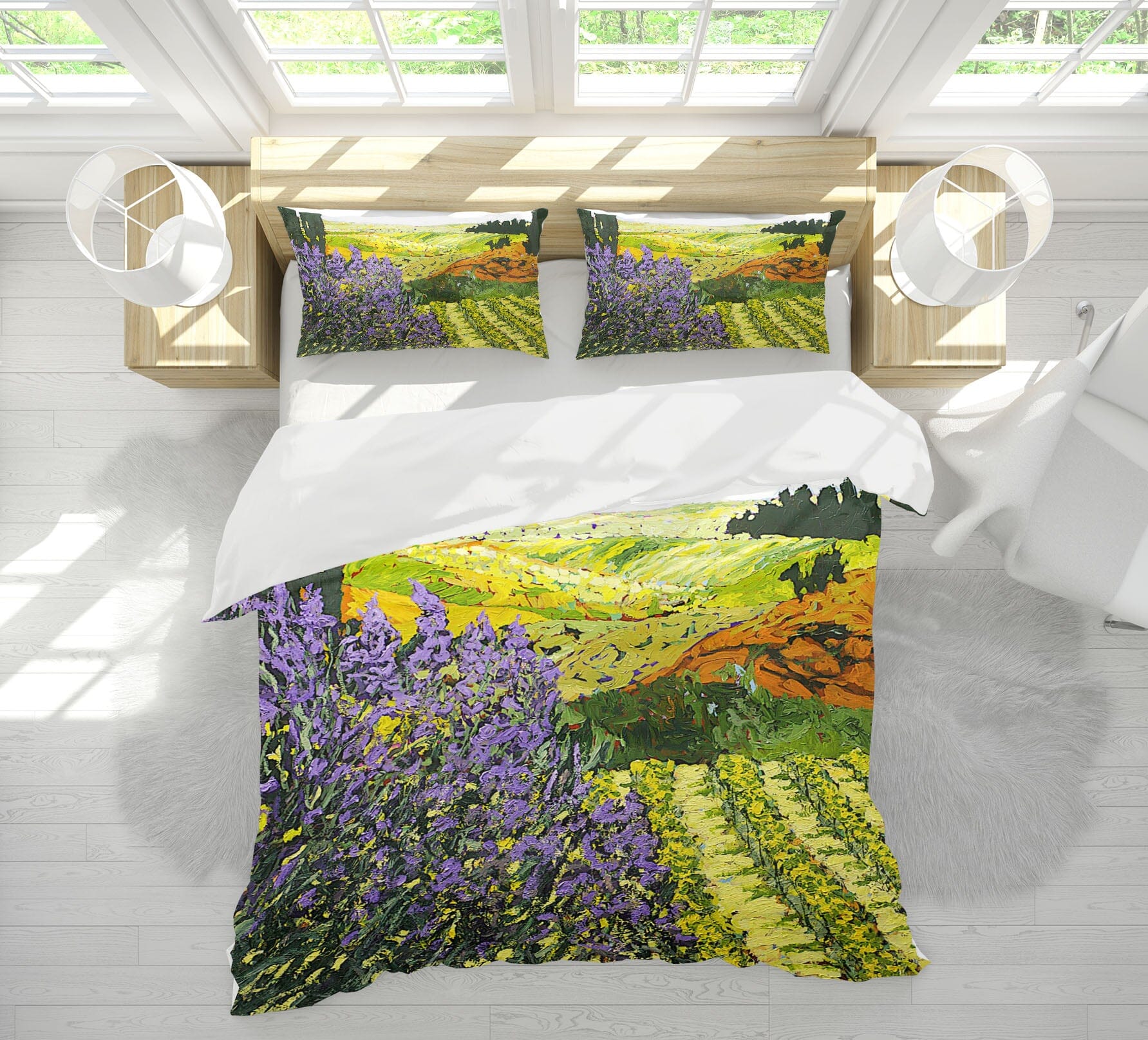 3D Lavender Field 2119 Allan P. Friedlander Bedding Bed Pillowcases Quilt Quiet Covers AJ Creativity Home