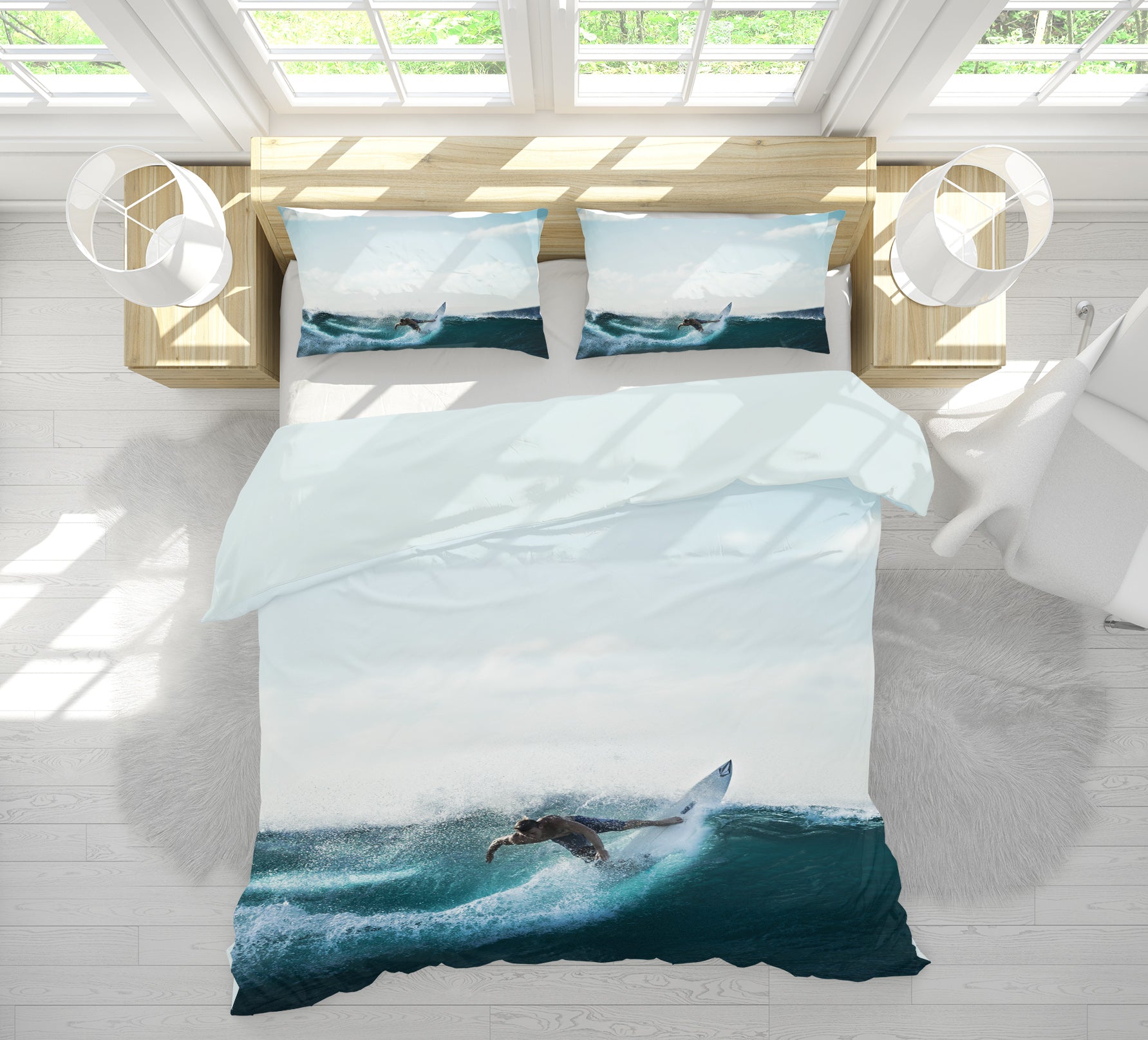 3D Surf 14196 Bed Pillowcases Quilt