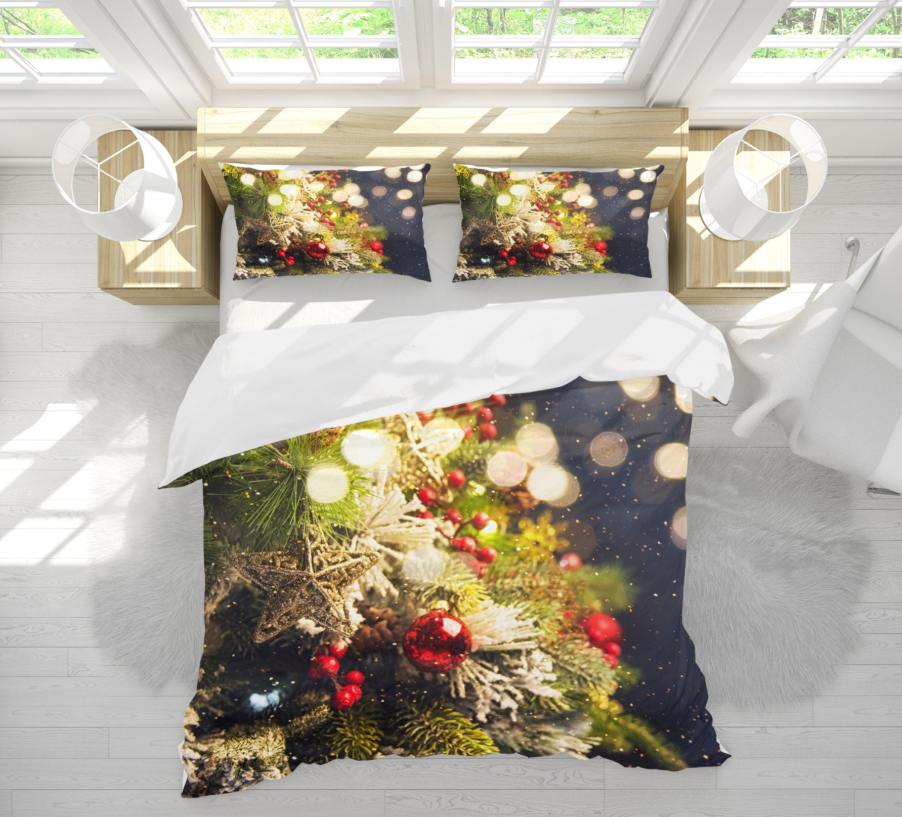 3D Tree Pendant 51142 Christmas Quilt Duvet Cover Xmas Bed Pillowcases