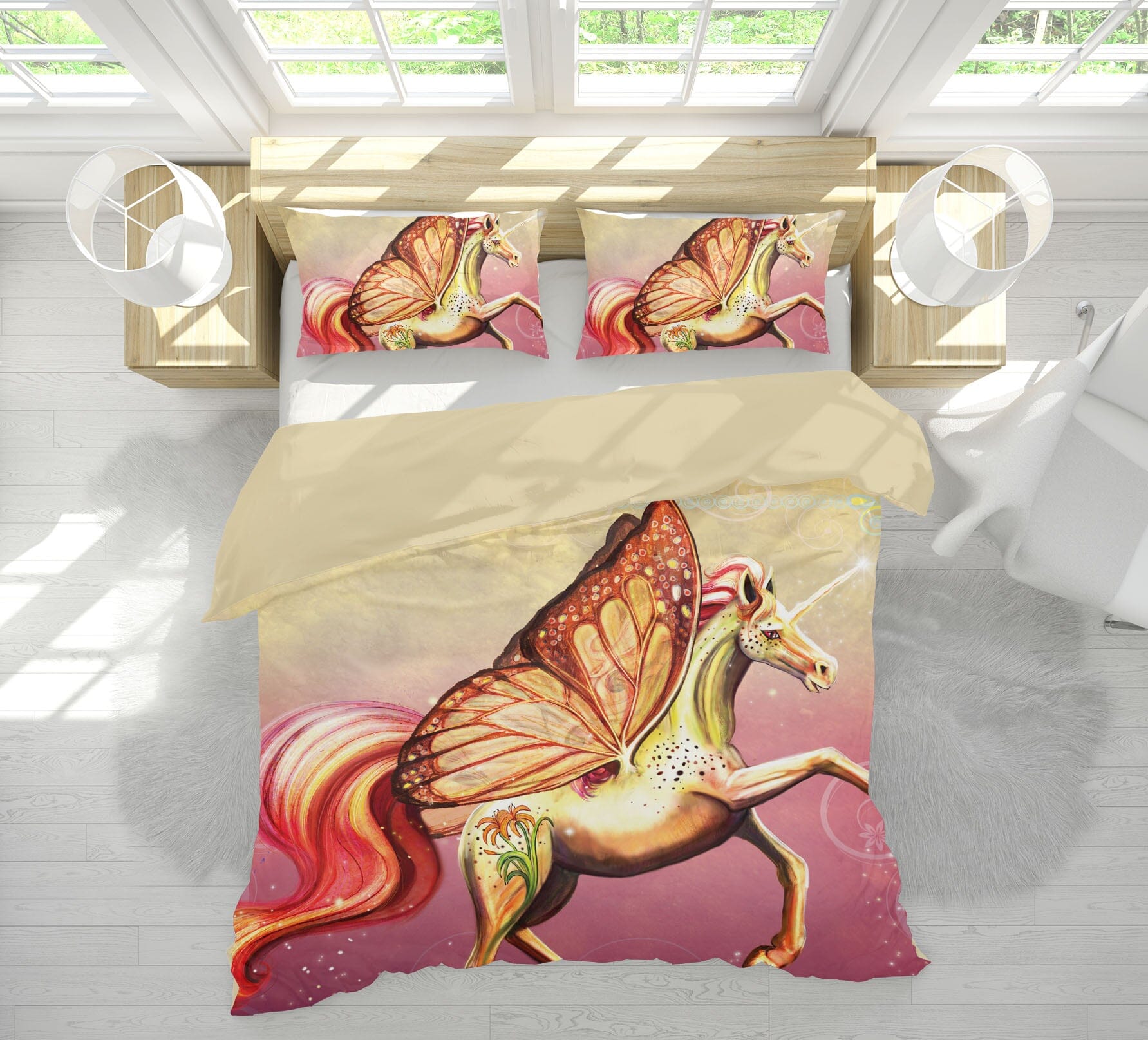 3D Wing Horse 105 Rose Catherine Khan Bedding Bed Pillowcases Quilt Quiet Covers AJ Creativity Home