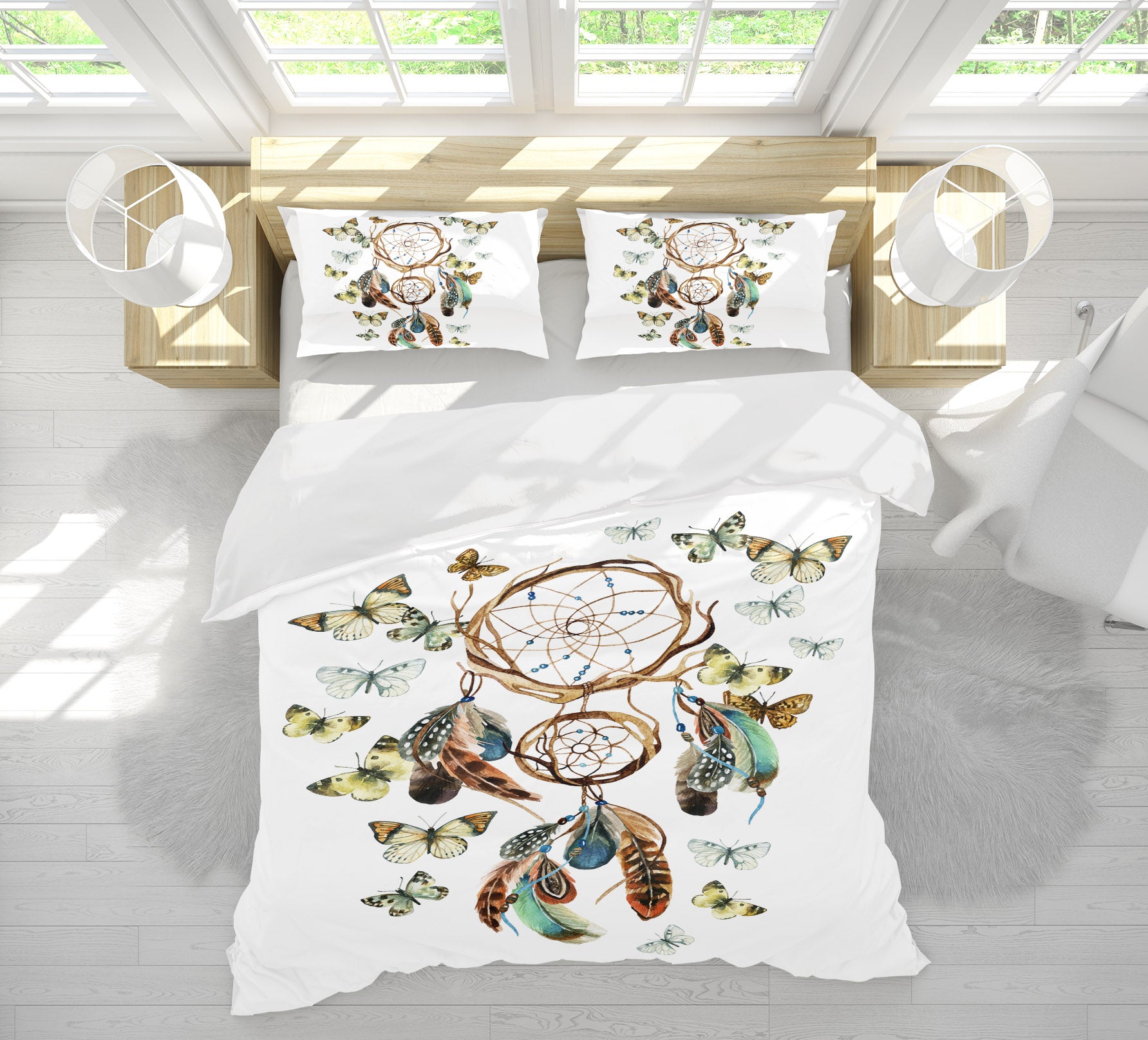 3D Dream Catcher Butterfly 15068 Bed Pillowcases Quilt