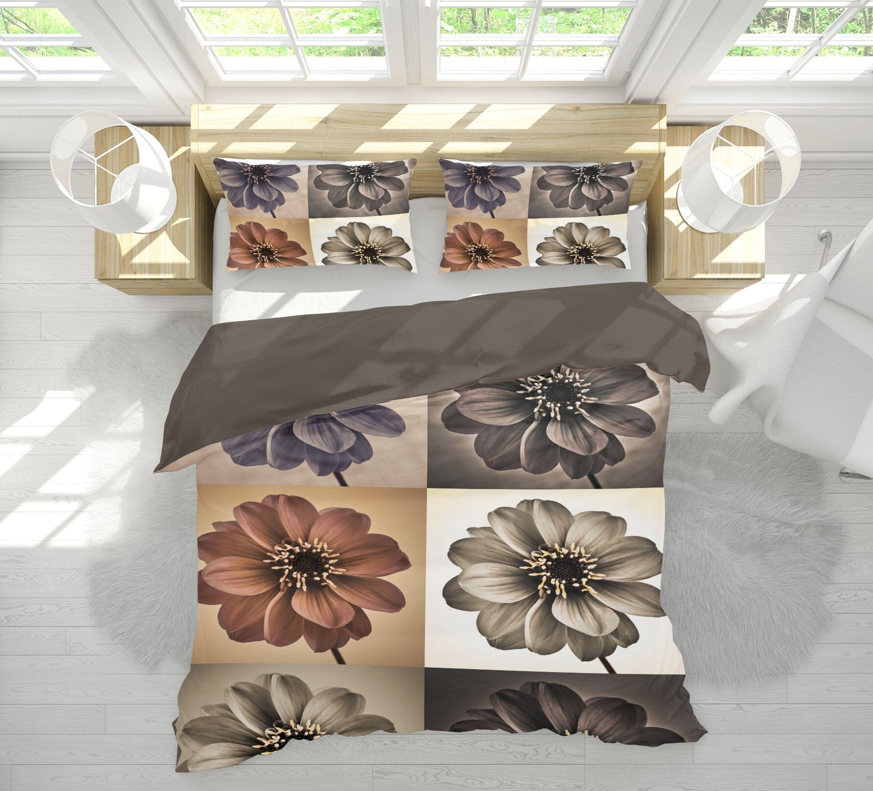 3D Vintage Chrysanthemum 1011 Assaf Frank Bedding Bed Pillowcases Quilt Quiet Covers AJ Creativity Home