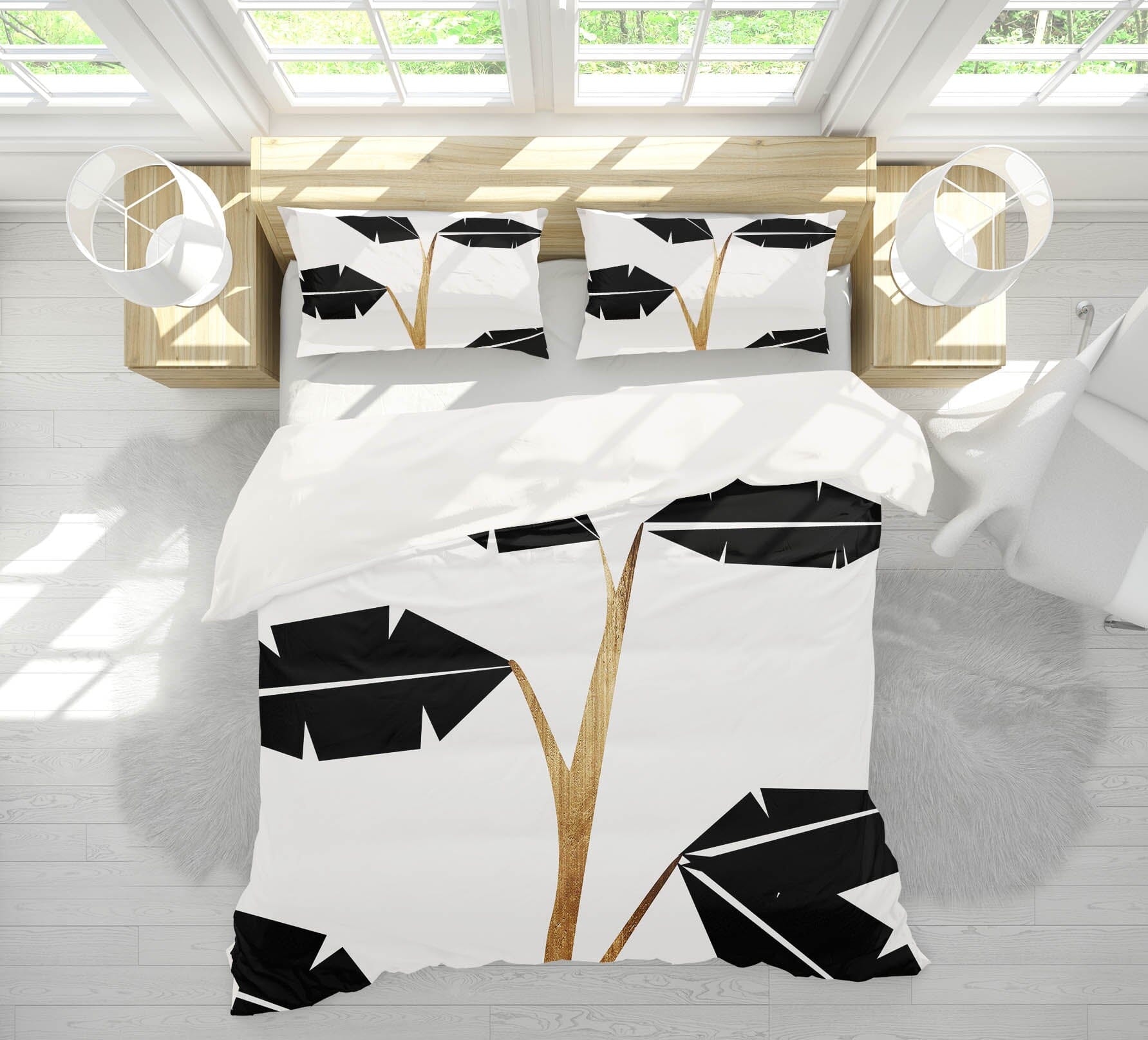 3D Leaf Pattern 111 Boris Draschoff Bedding Bed Pillowcases Quilt Quiet Covers AJ Creativity Home