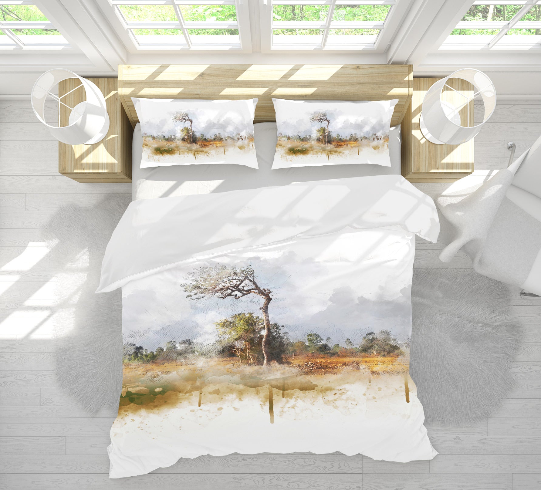 3D Tree Water Surface 12037 Bed Pillowcases Quilt