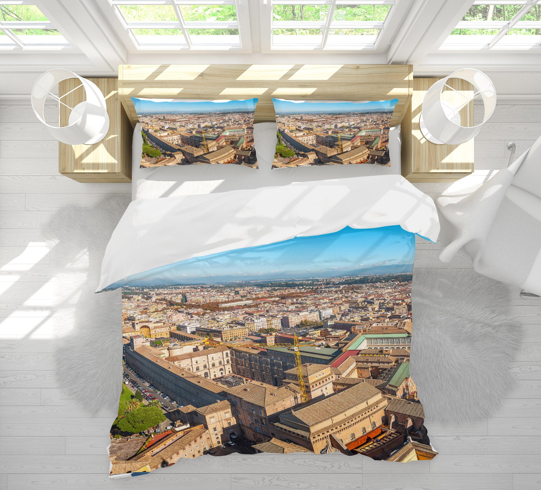 3D Blue Sky Building 8625 Assaf Frank Bedding Bed Pillowcases Quilt