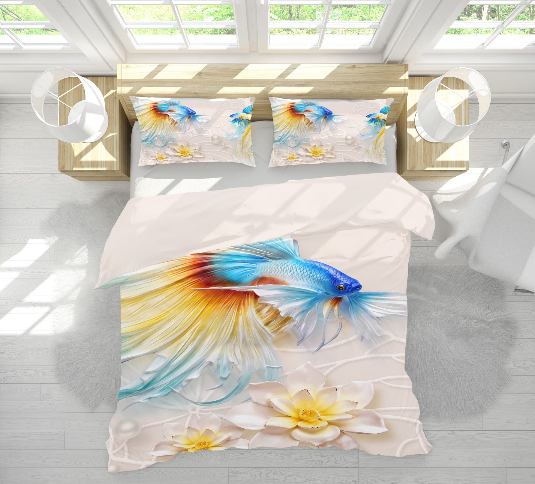 3D Goldfish 12027 Bed Pillowcases Quilt