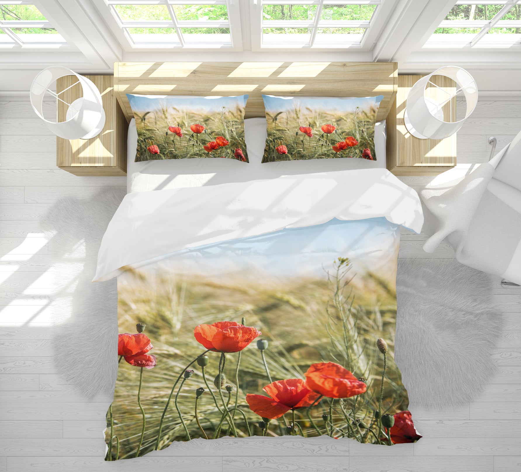 3D Mountain Safflower 19194 Bed Pillowcases Quilt
