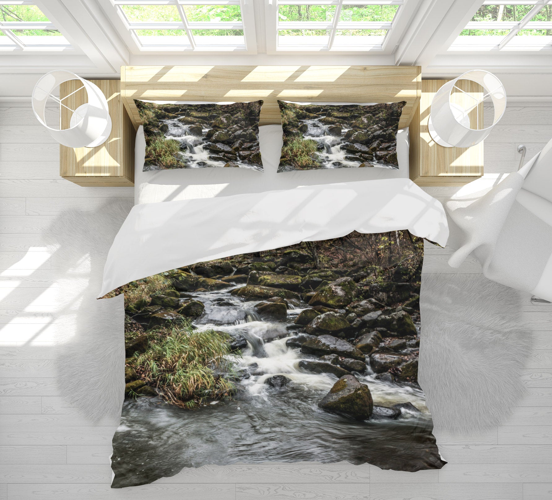 3D Stone River 15200 Bed Pillowcases Quilt
