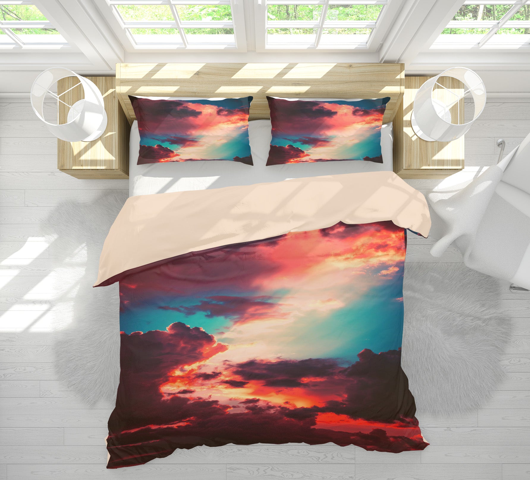3D Colorful Clouds 16062 Bed Pillowcases Quilt