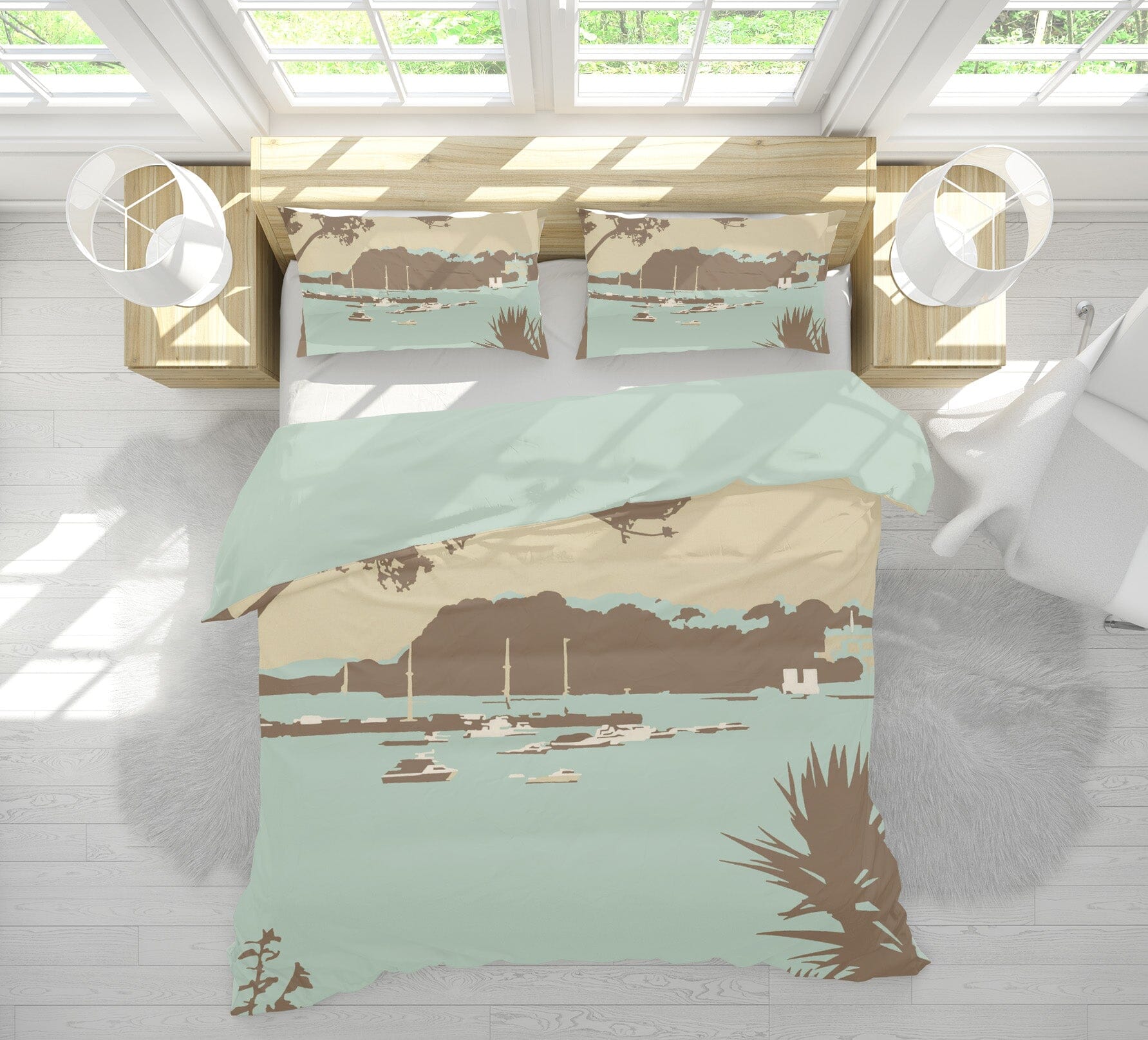3D Sandbanks Brownsea Island 2049 Steve Read Bedding Bed Pillowcases Quilt Quiet Covers AJ Creativity Home