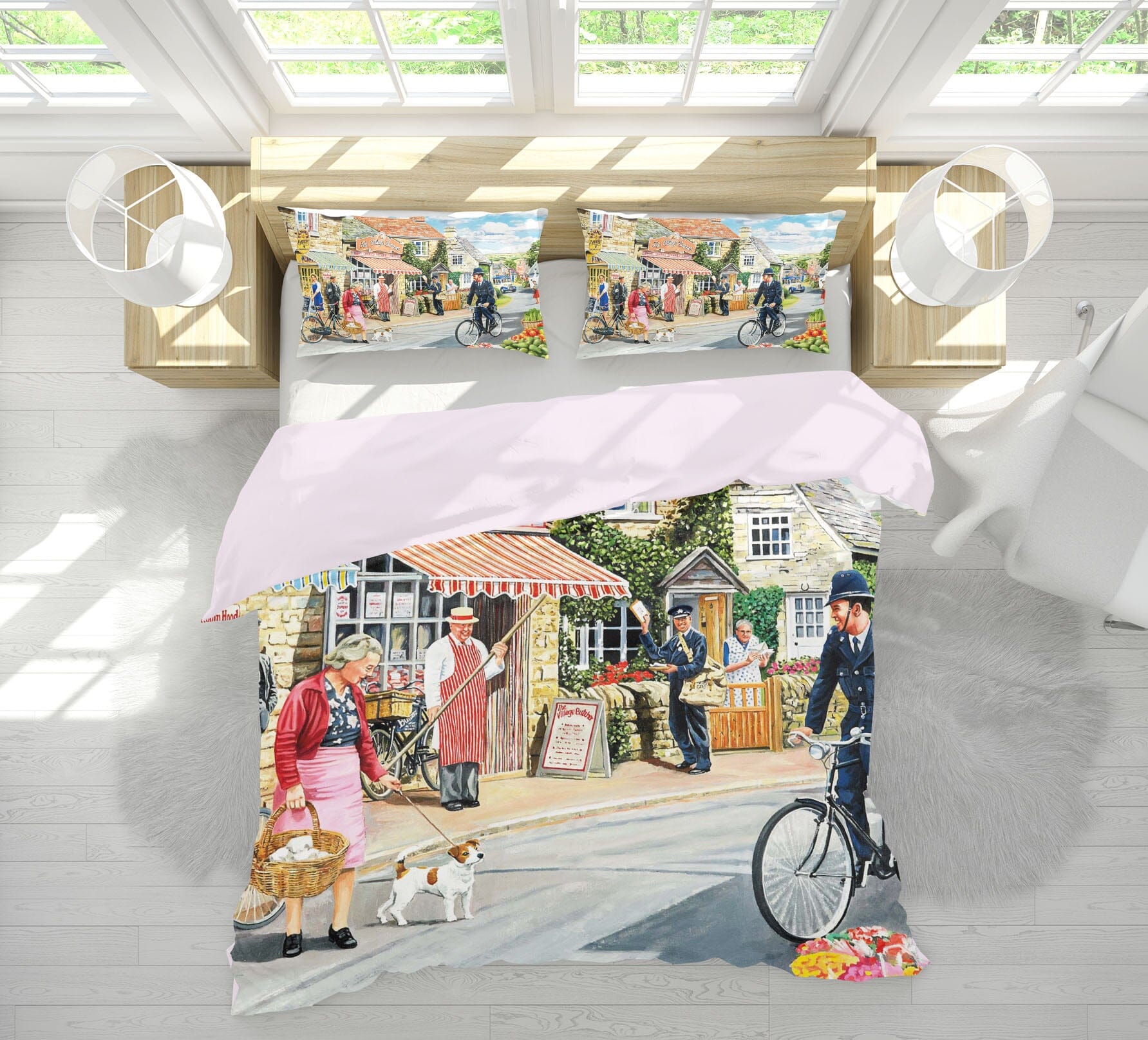 3D The Village High Street 2074 Trevor Mitchell bedding Bed Pillowcases Quilt Quiet Covers AJ Creativity Home