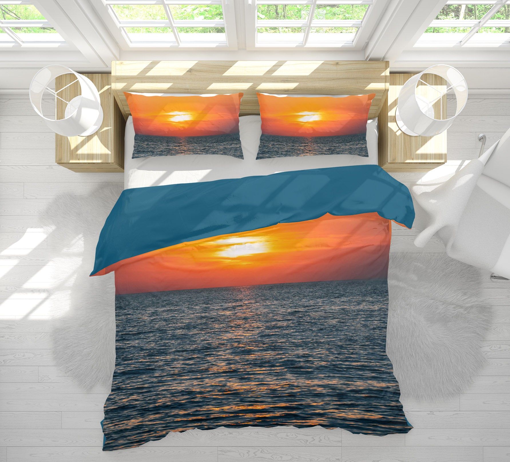 3D Sea Surface Sunlight 16052 Bed Pillowcases Quilt