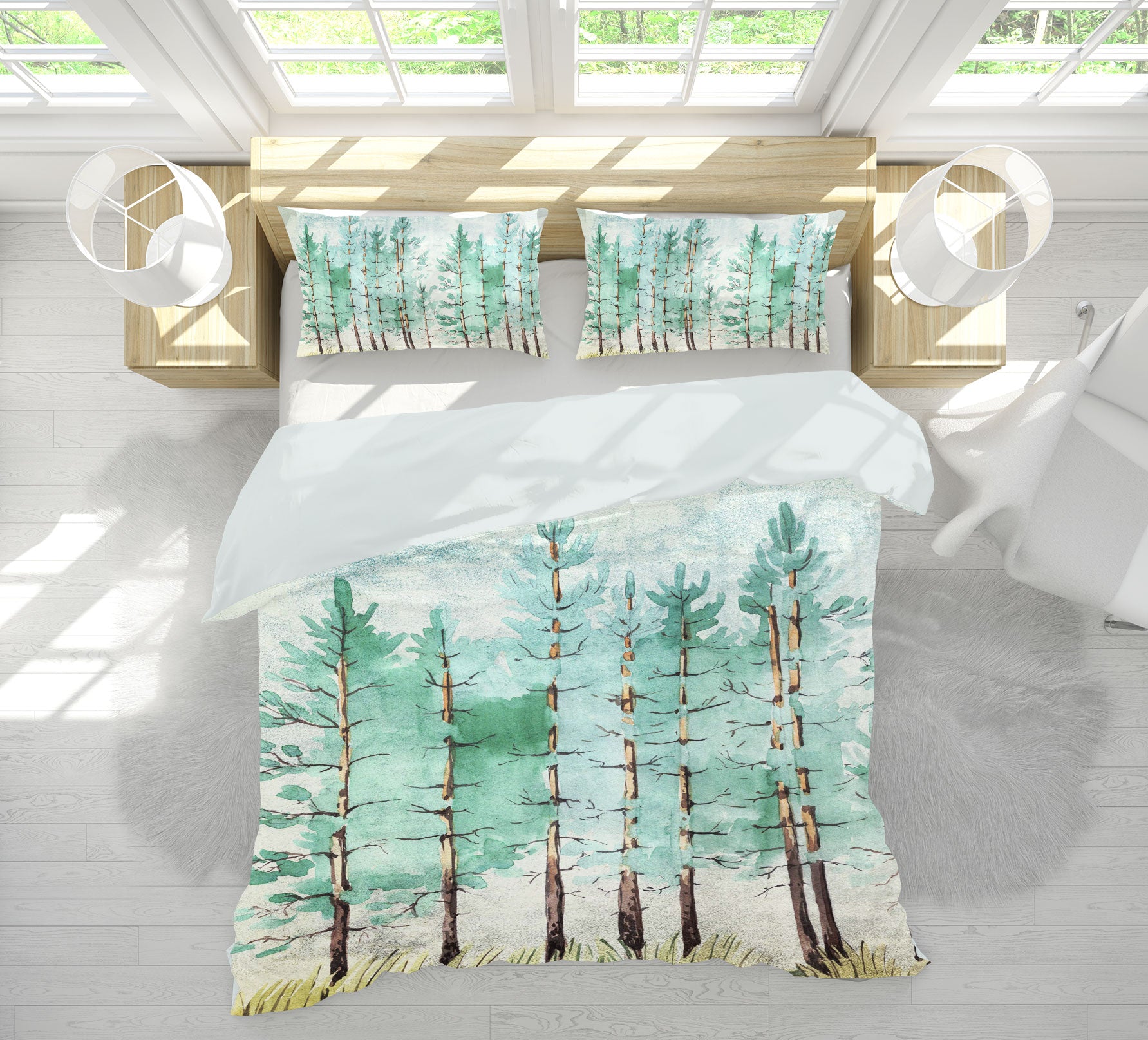 3D Forest 12029 Bed Pillowcases Quilt