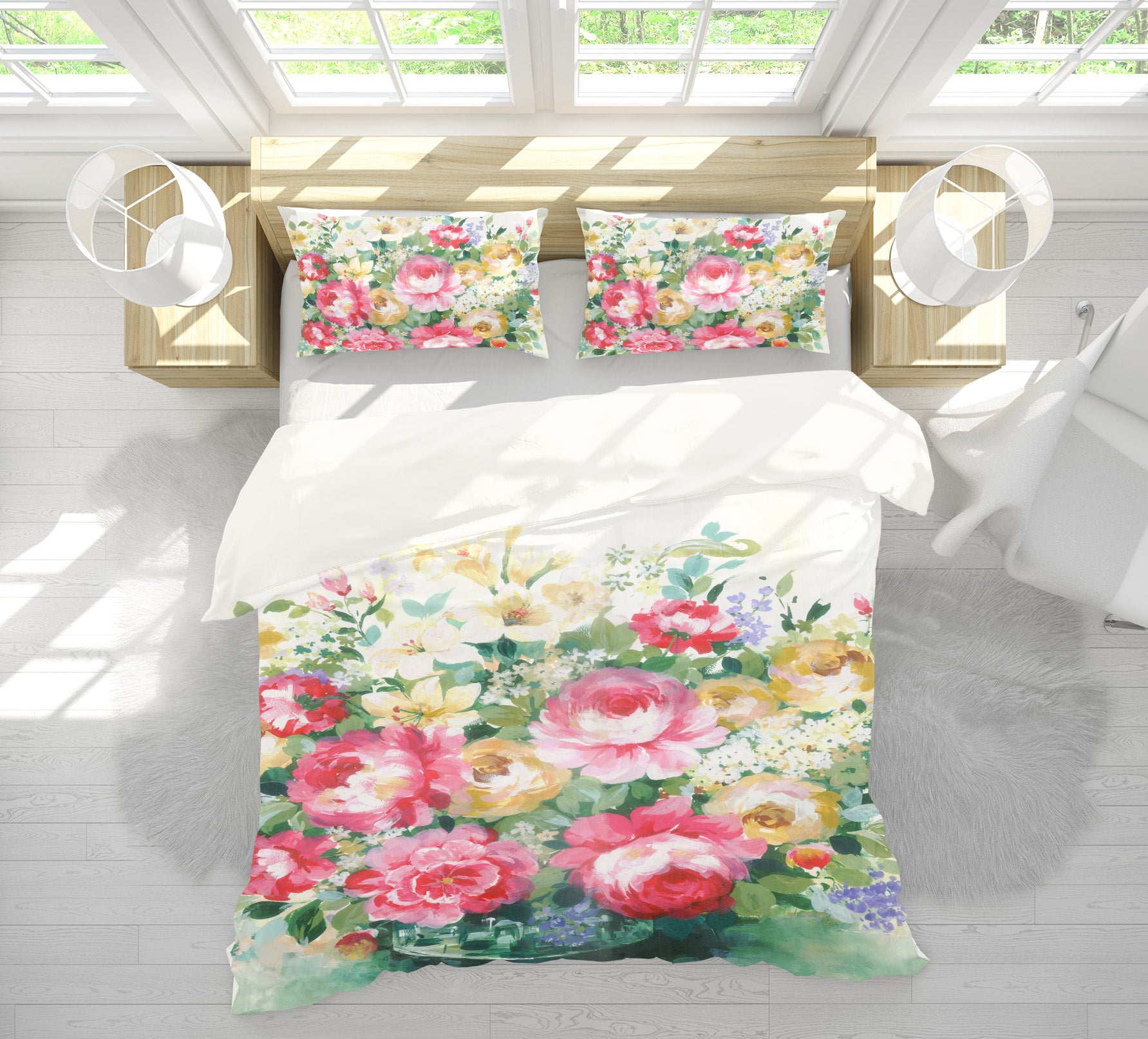 3D Flower Bush 16165 Bed Pillowcases Quilt