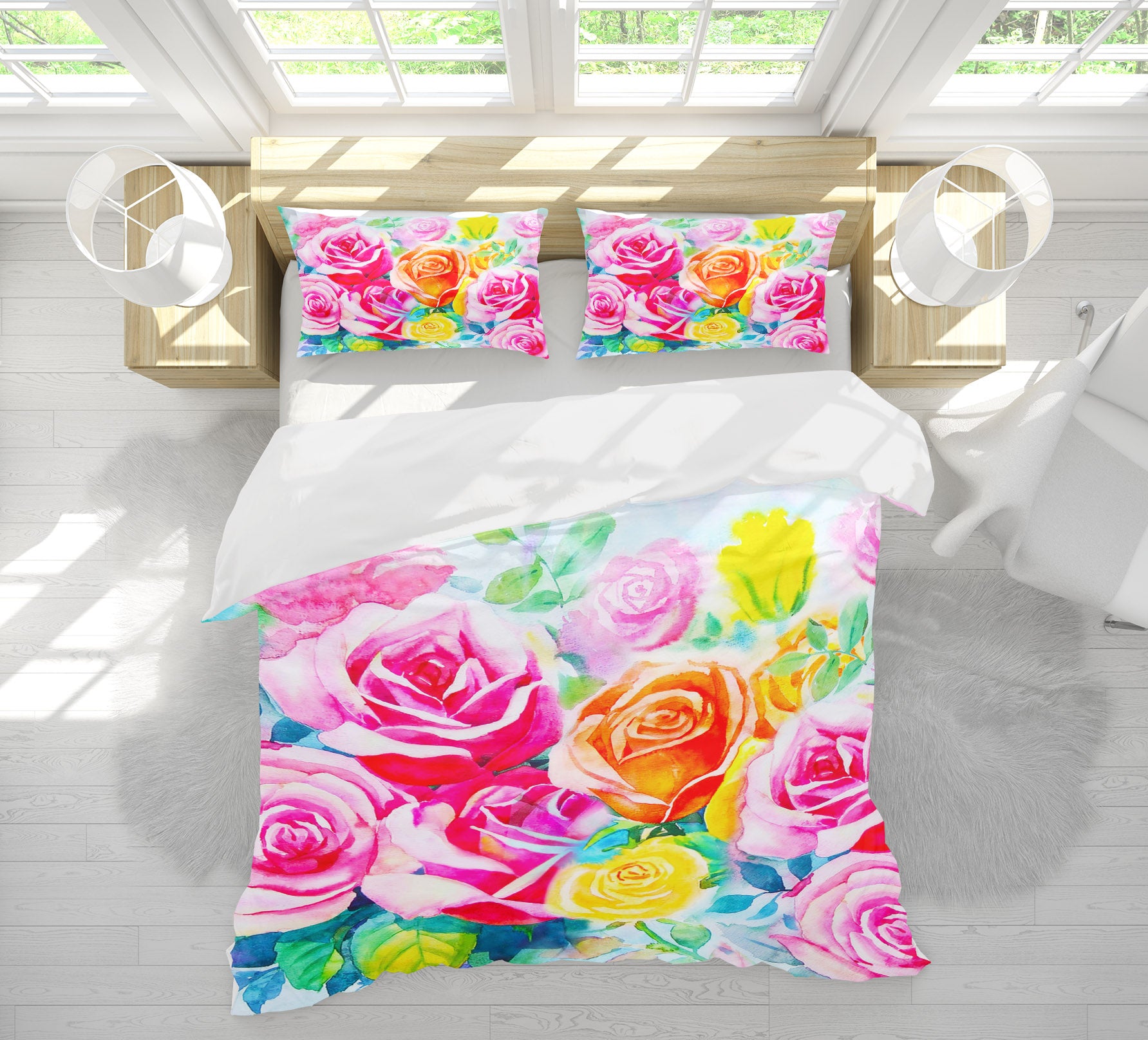 3D Flower Bush 60124 Bed Pillowcases Quilt