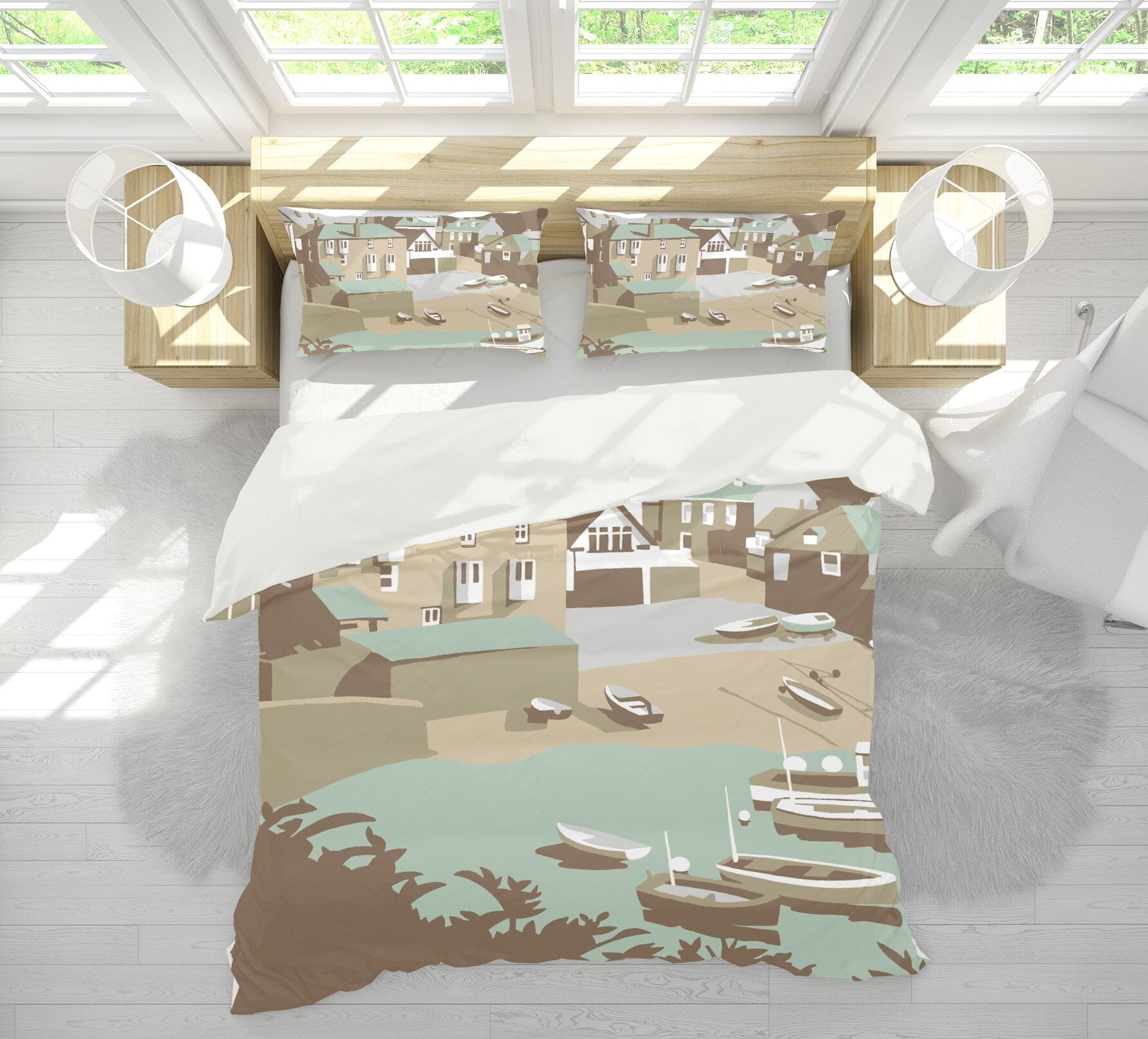 3D Port Isaac 2044 Steve Read Bedding Bed Pillowcases Quilt Quiet Covers AJ Creativity Home