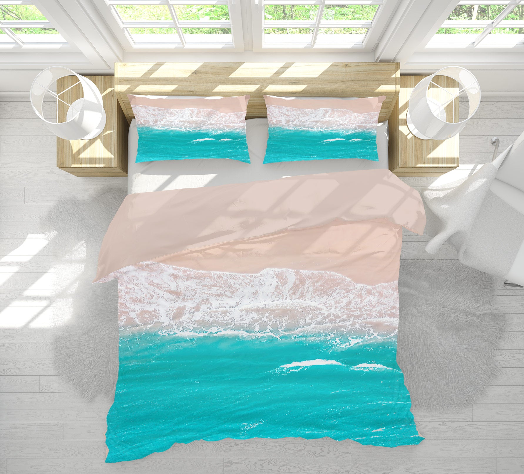 3D Beach Tide 16158 Bed Pillowcases Quilt
