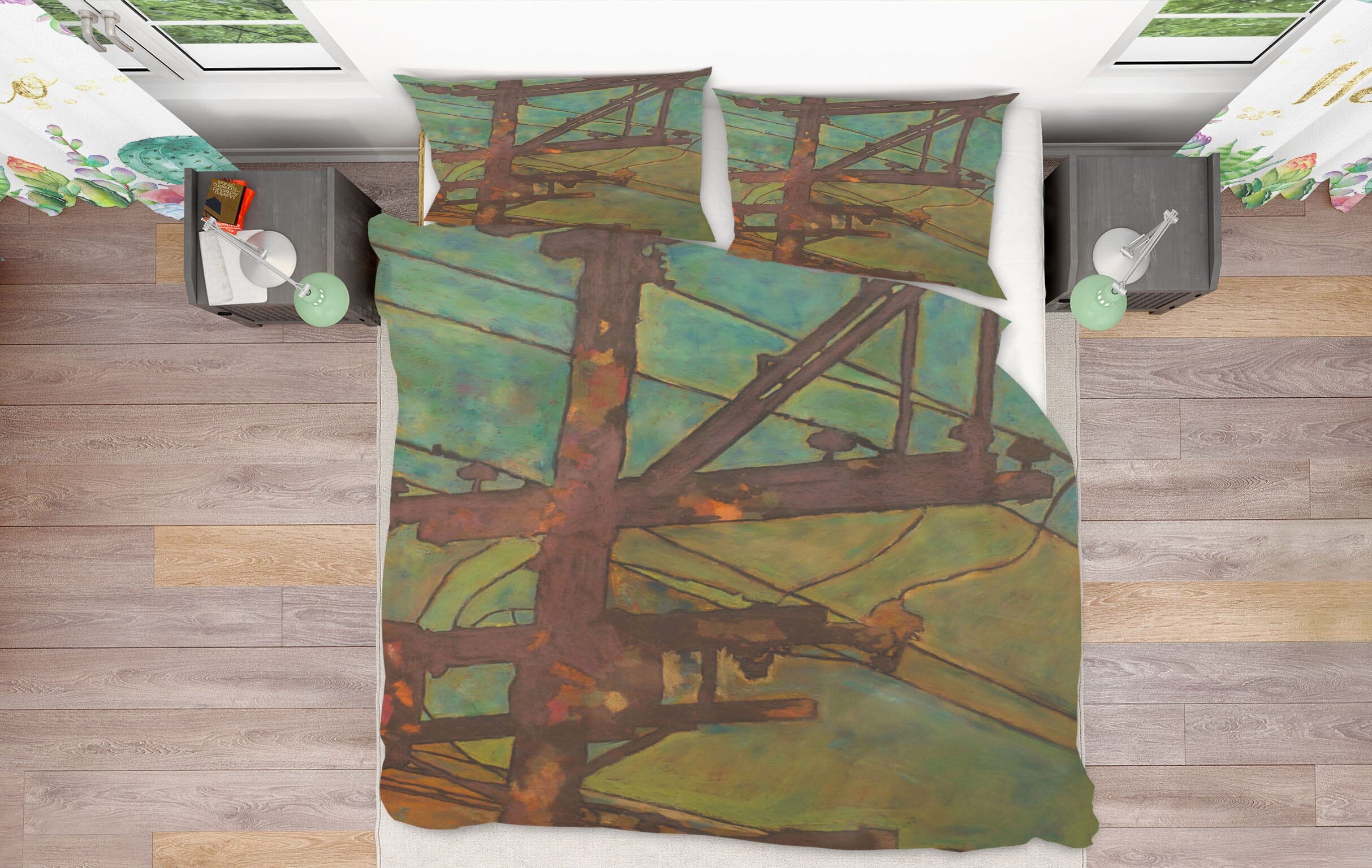 3D Telephone Pole 1109 Allan P. Friedlander Bedding Bed Pillowcases Quilt Quiet Covers AJ Creativity Home