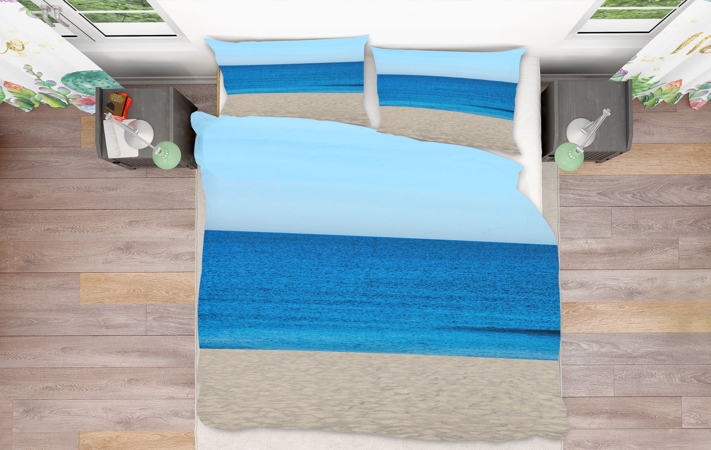 3D Beach Footprints Sea 059 Marco Carmassi Bedding Bed Pillowcases Quilt