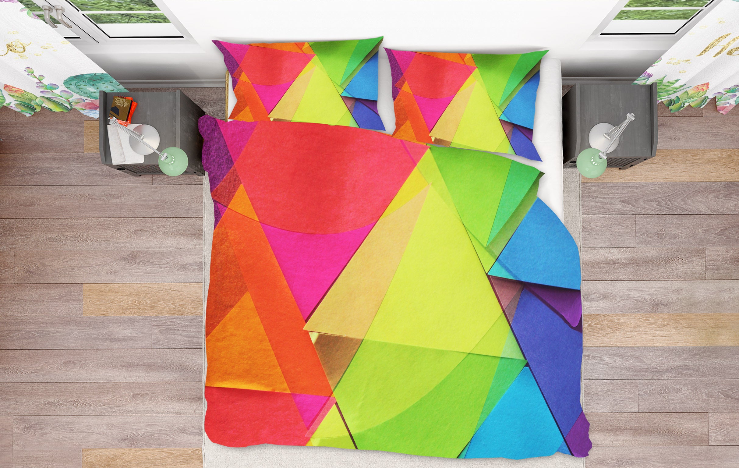 3D Colored Triangle 70030 Shandra Smith Bedding Bed Pillowcases Quilt