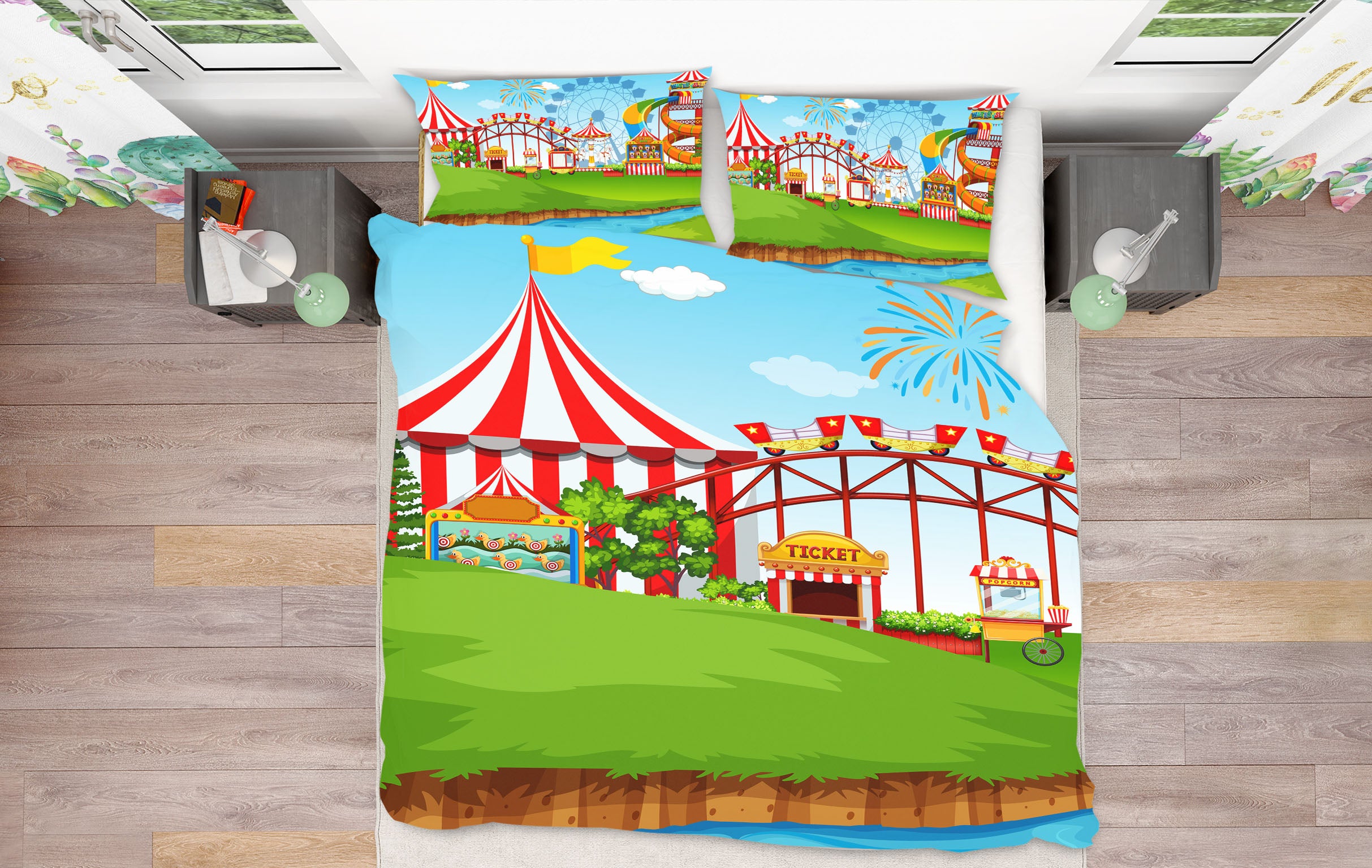 3D Circus 19166 Bed Pillowcases Quilt