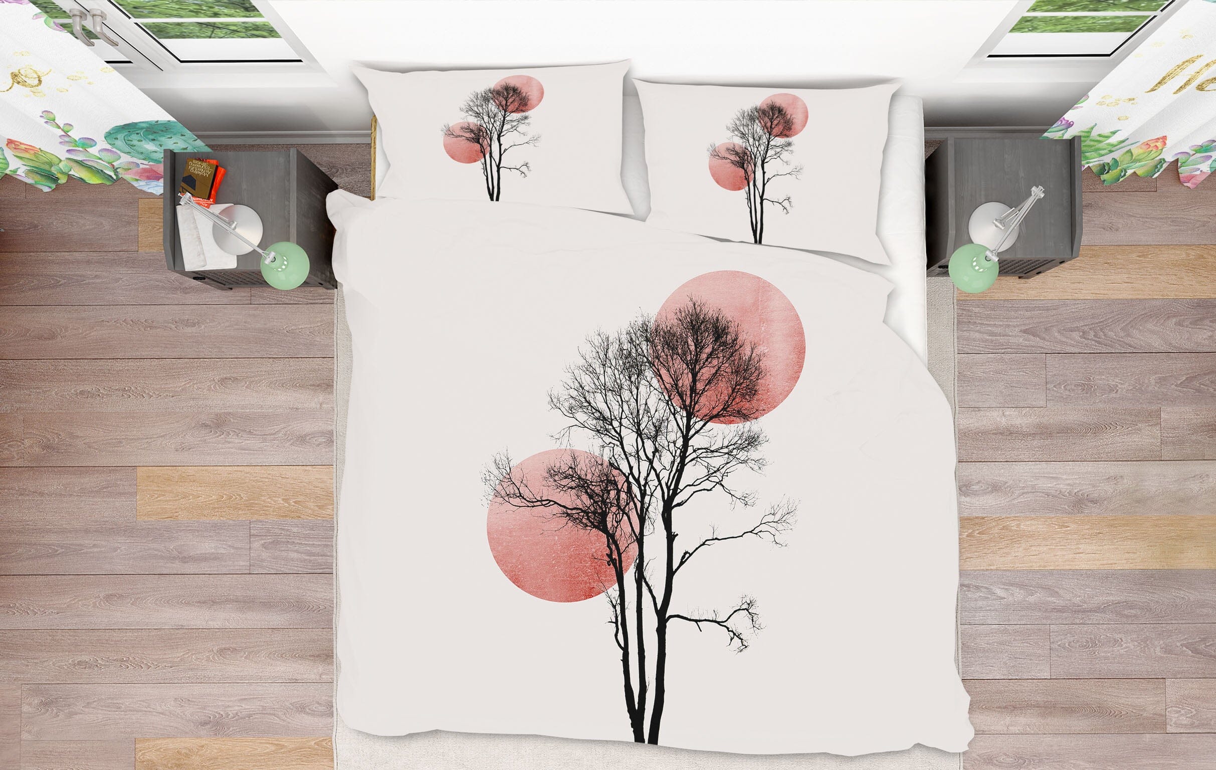 3D Moon Tree Painting 213 Boris Draschoff Bedding Bed Pillowcases Quilt Quiet Covers AJ Creativity Home