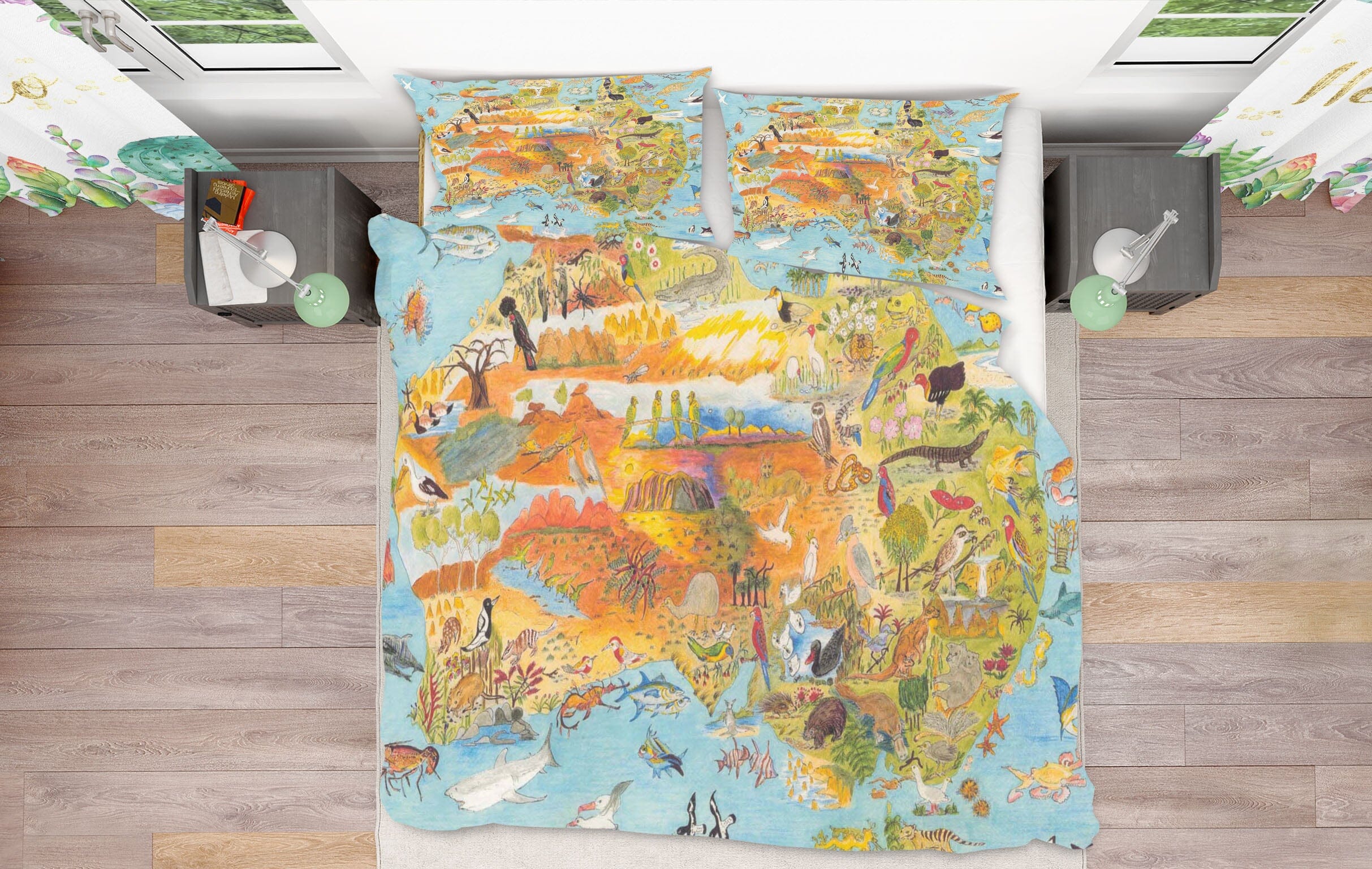 3D Animal World 022 Michael Sewell Bedding Bed Pillowcases Quilt Quiet Covers AJ Creativity Home