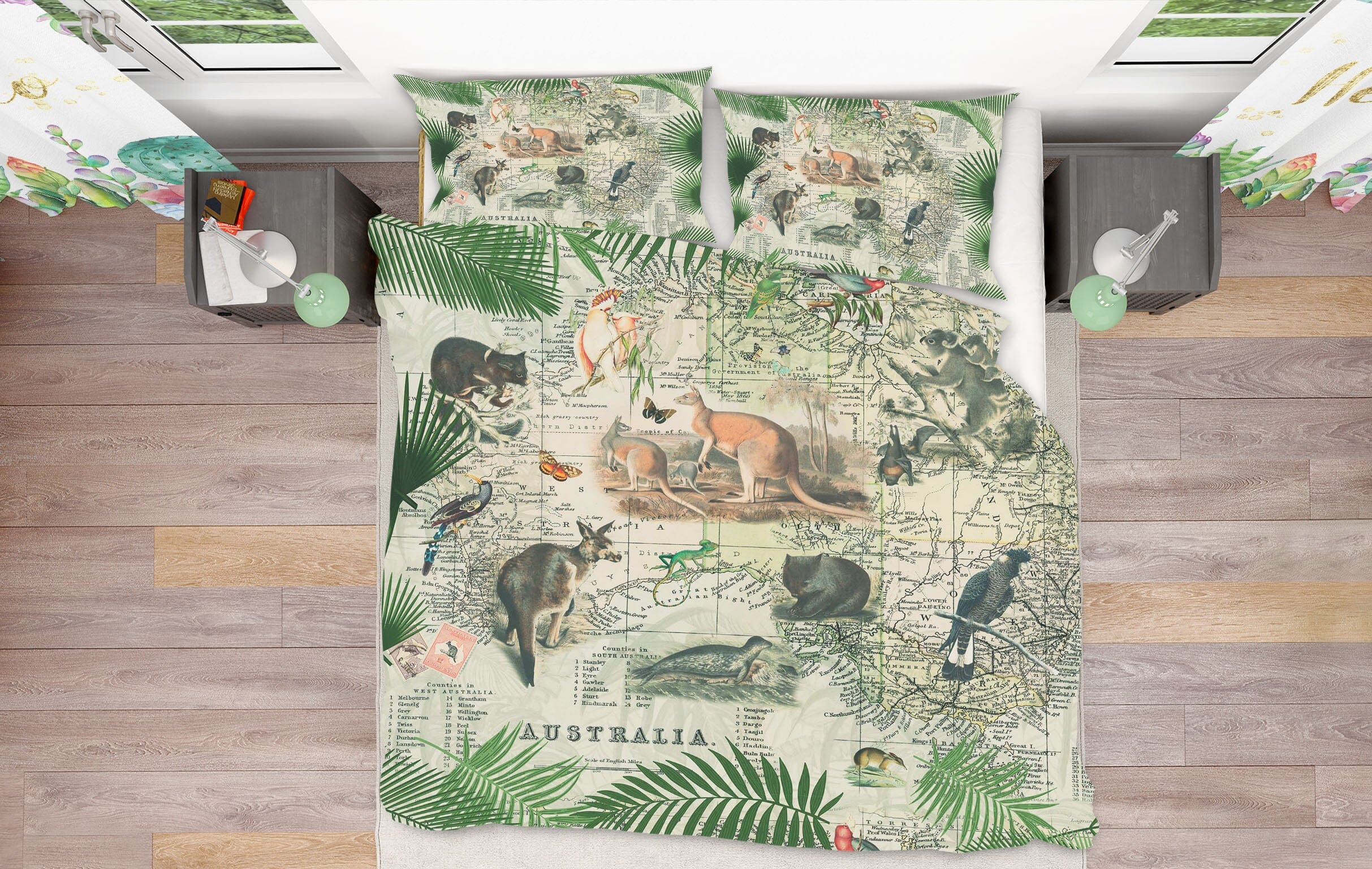 3D Cute Kangaroo 101 Andrea haase Bedding Bed Pillowcases Quilt Quiet Covers AJ Creativity Home