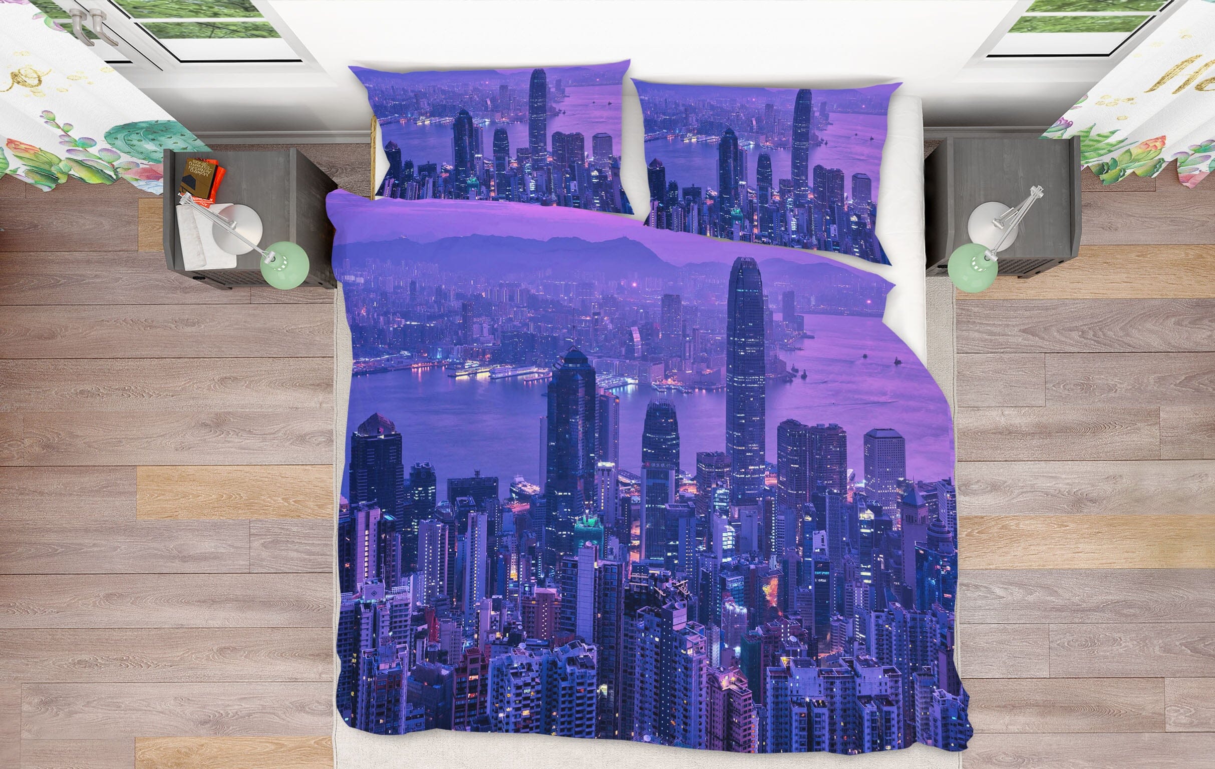 3D Hazy City 2119 Marco Carmassi Bedding Bed Pillowcases Quilt Quiet Covers AJ Creativity Home