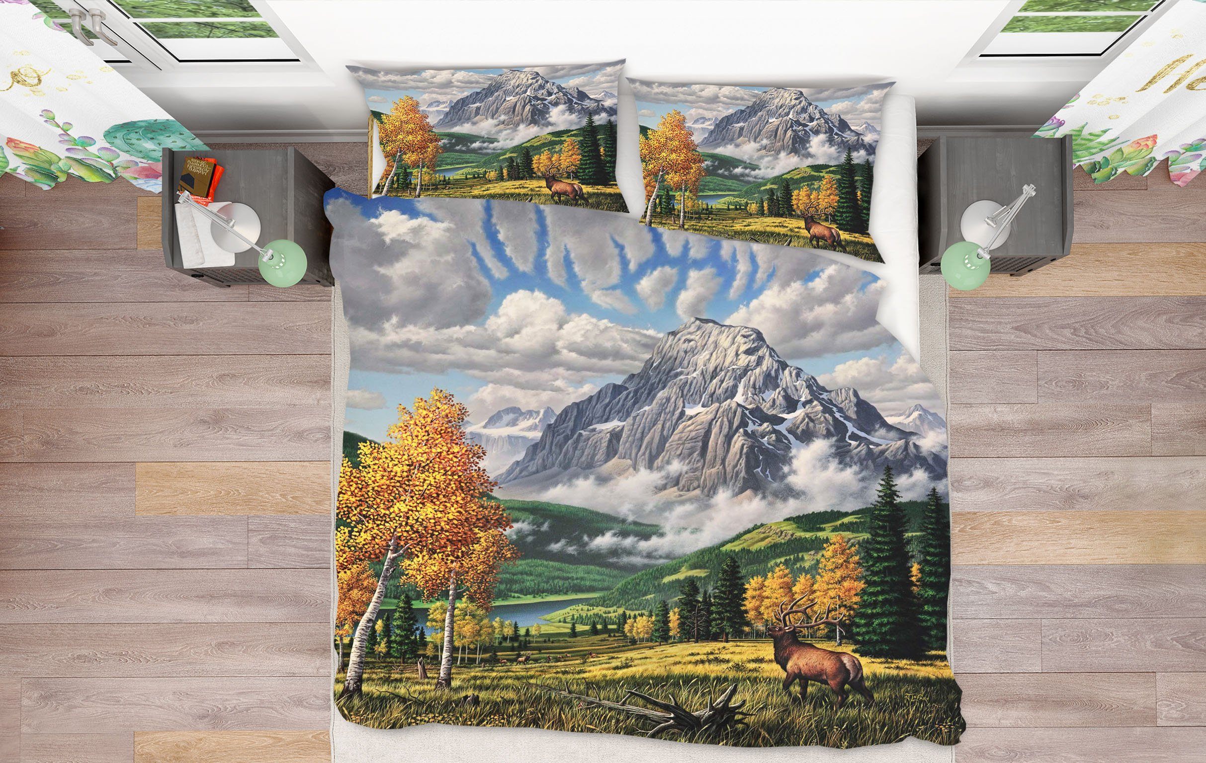 3D Autumn Echos 2112 Jerry LoFaro bedding Bed Pillowcases Quilt Quiet Covers AJ Creativity Home