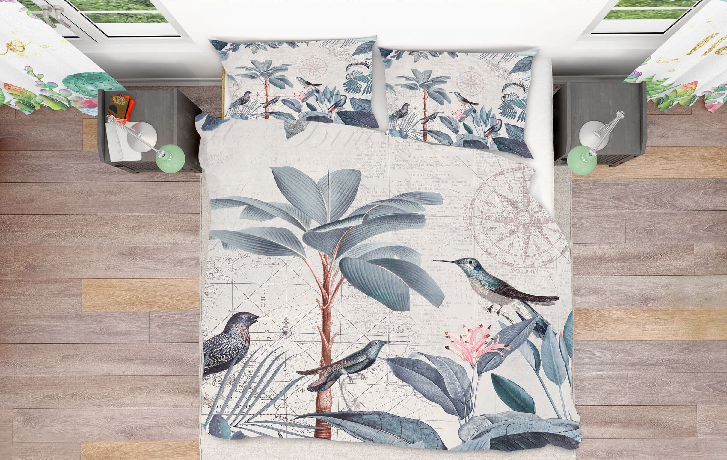 3D Birds Playing 122 Andrea haase Bedding Bed Pillowcases Quilt Quiet Covers AJ Creativity Home